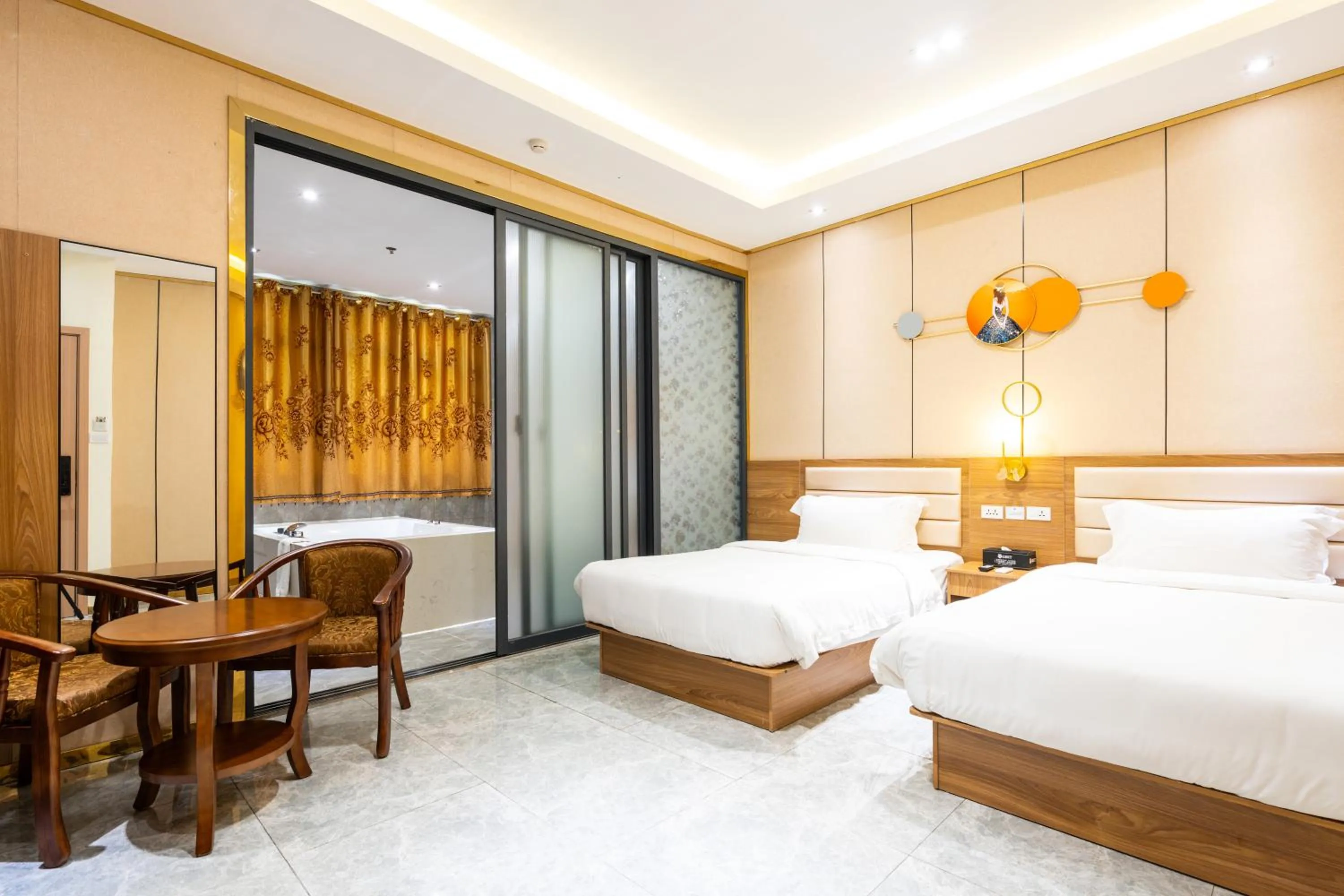 Photo of the whole room, Bed in Home me Hotel Makati