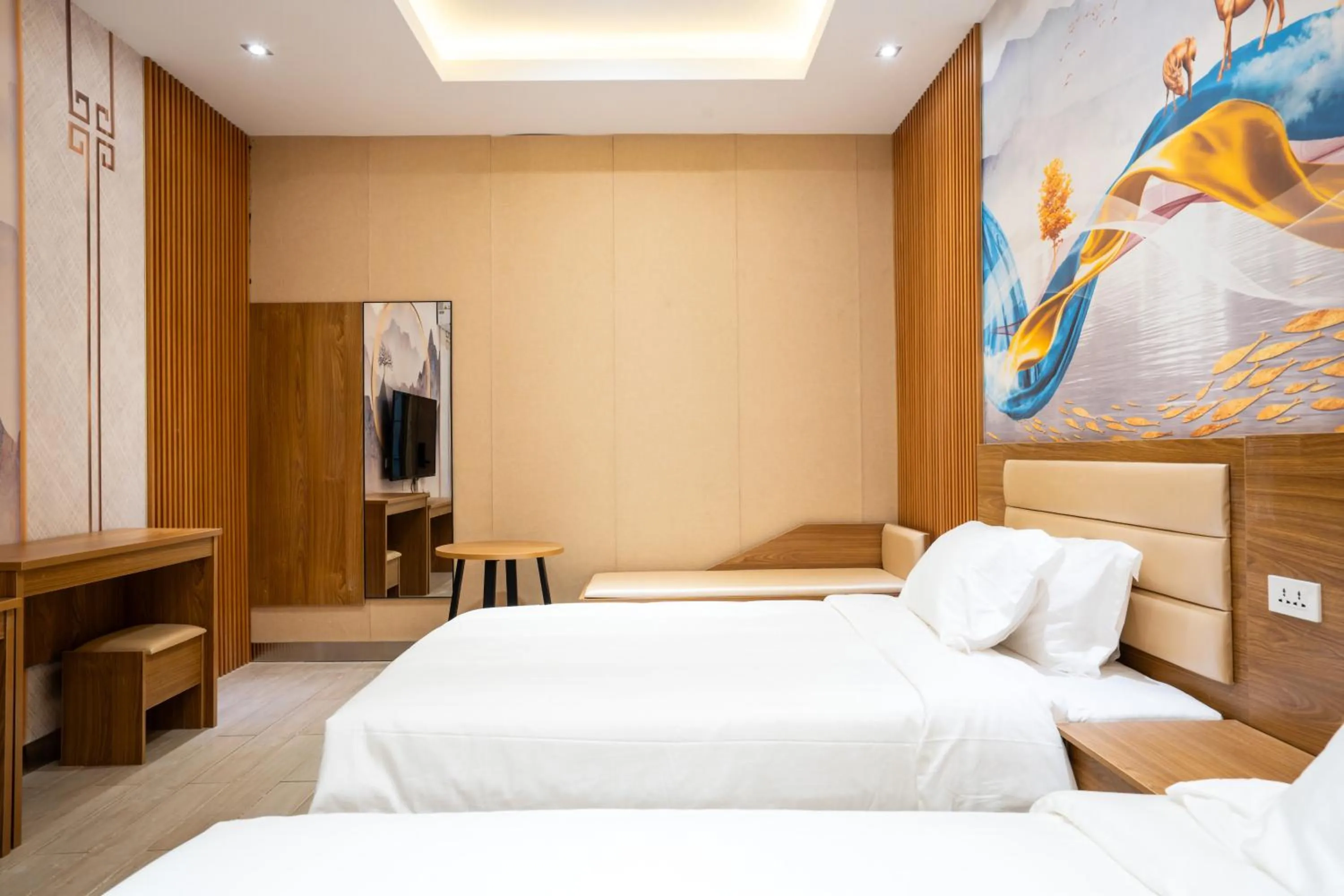 Photo of the whole room, Bed in Home me Hotel Makati