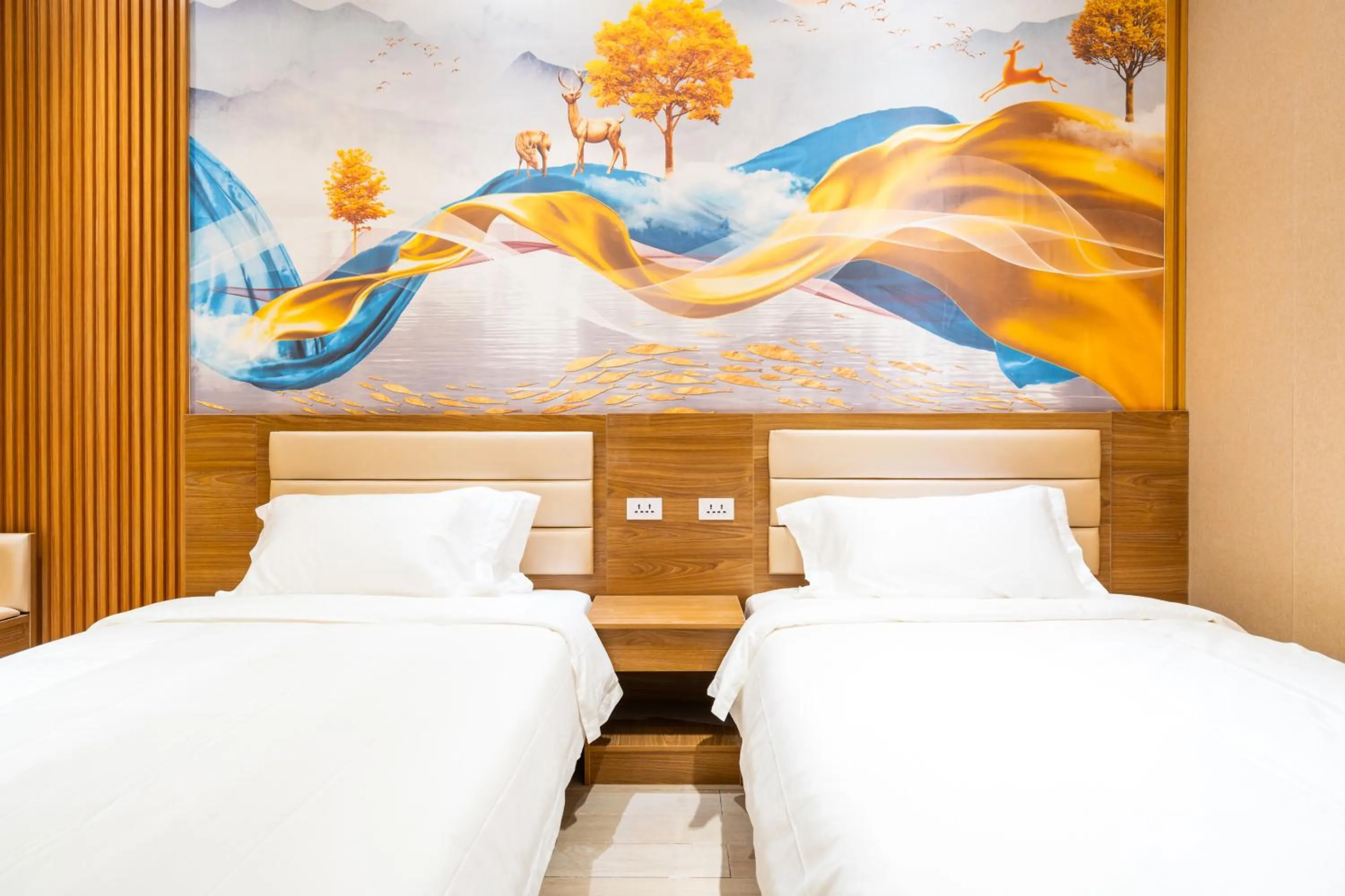 Photo of the whole room, Bed in Home me Hotel Makati