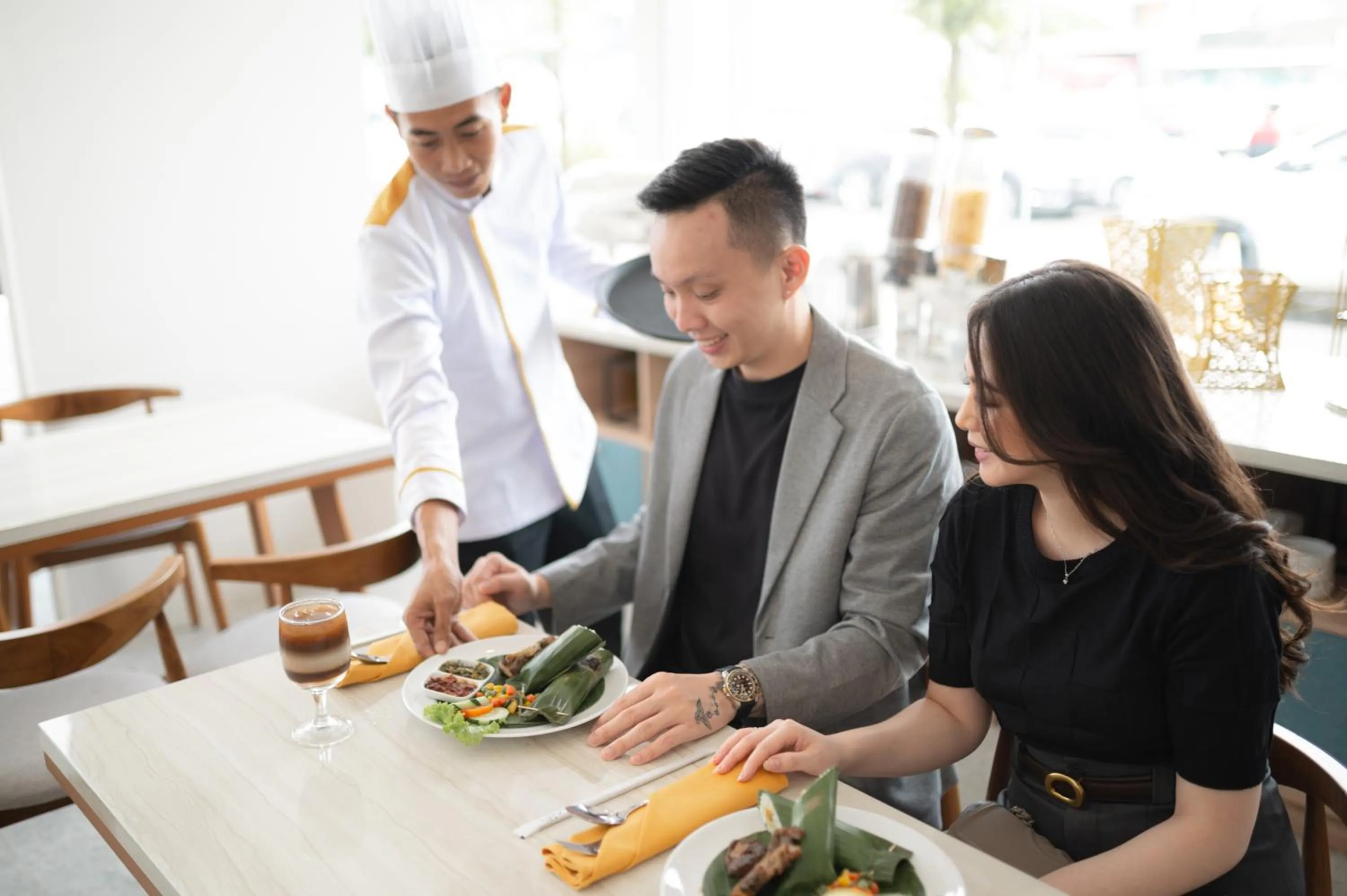 Buffet breakfast in Two K Azana Style Hotel Bengkulu