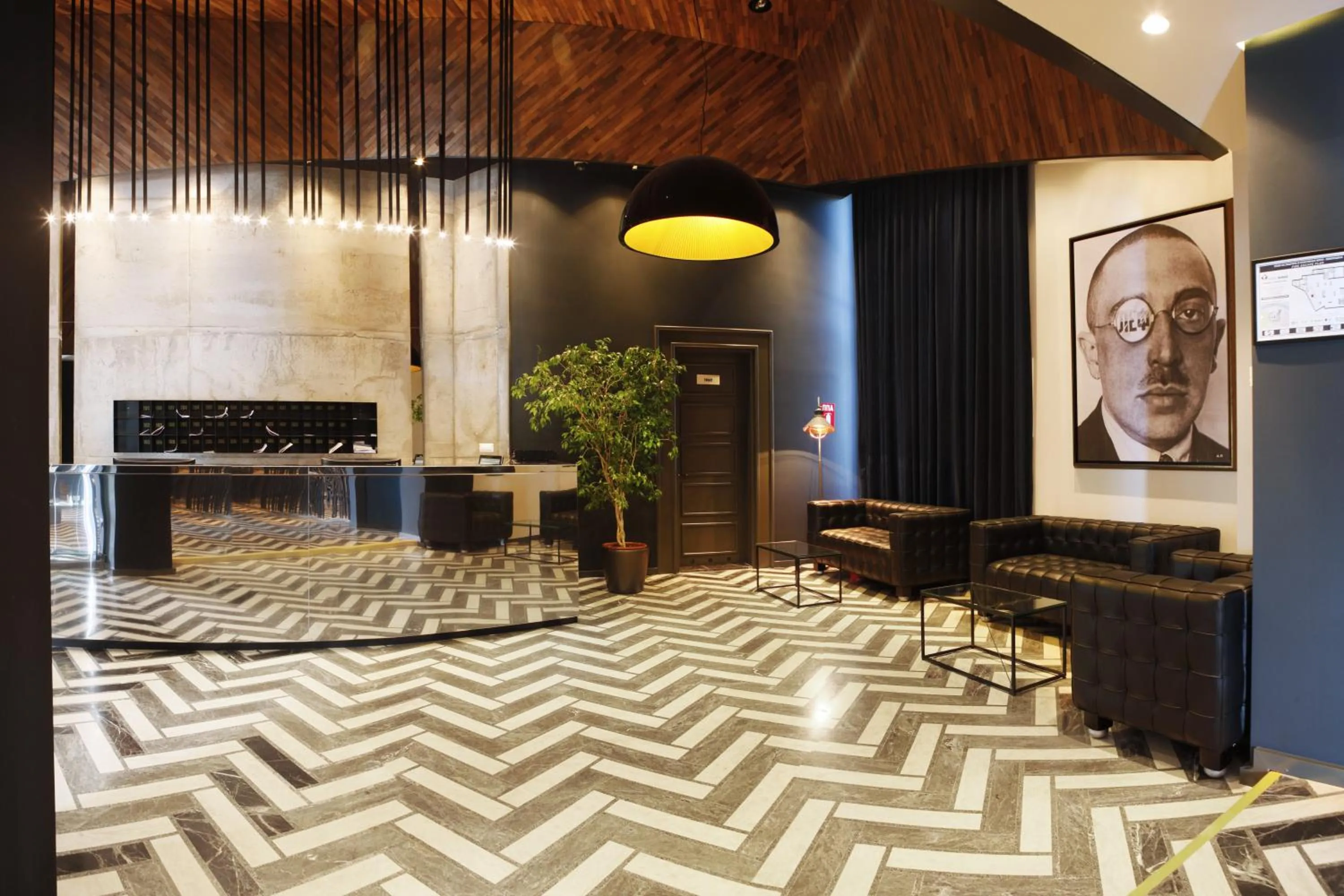 Lobby or reception in Hotel Russia