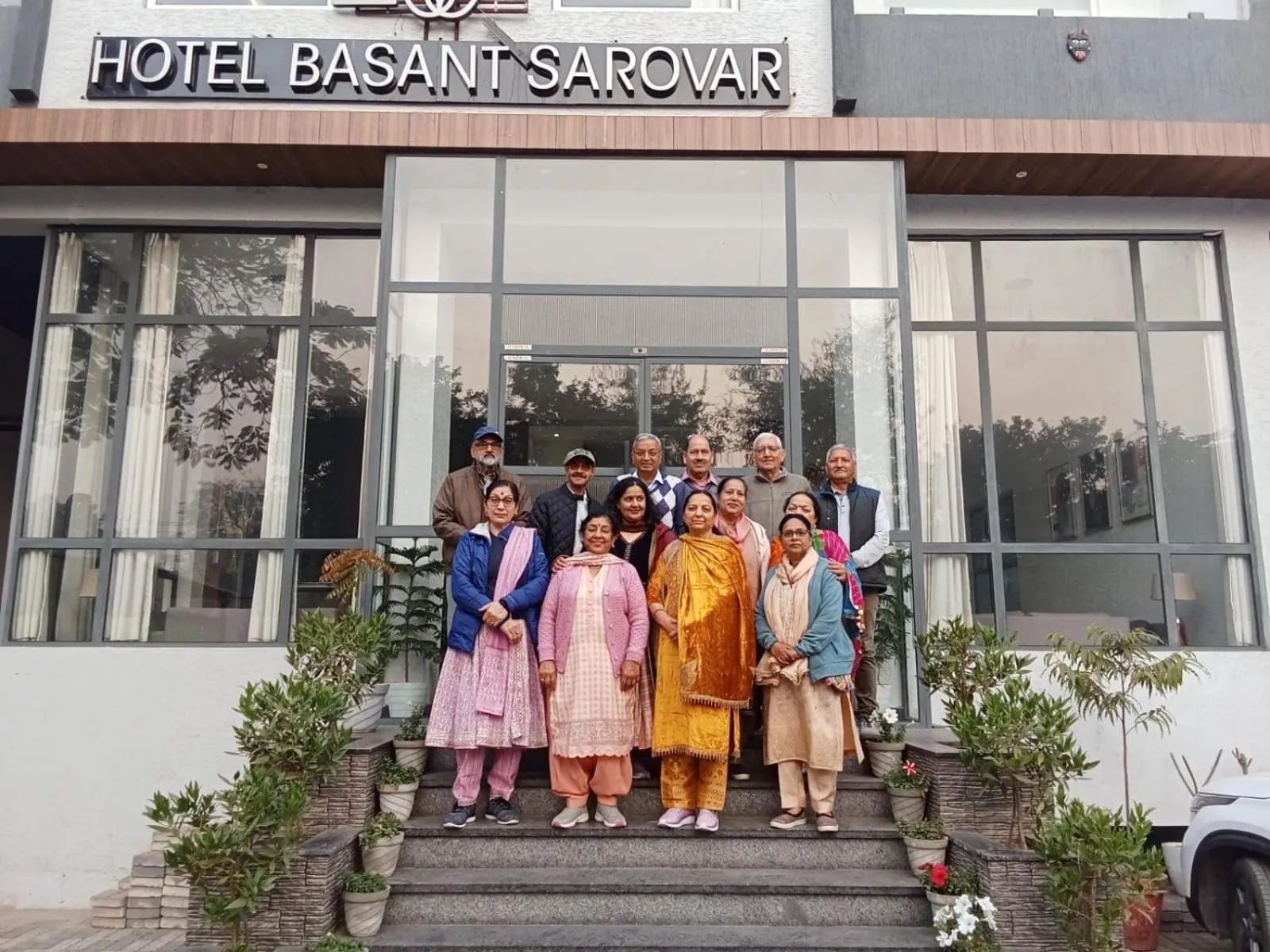 group of guests in Hotel Basant Sarovar