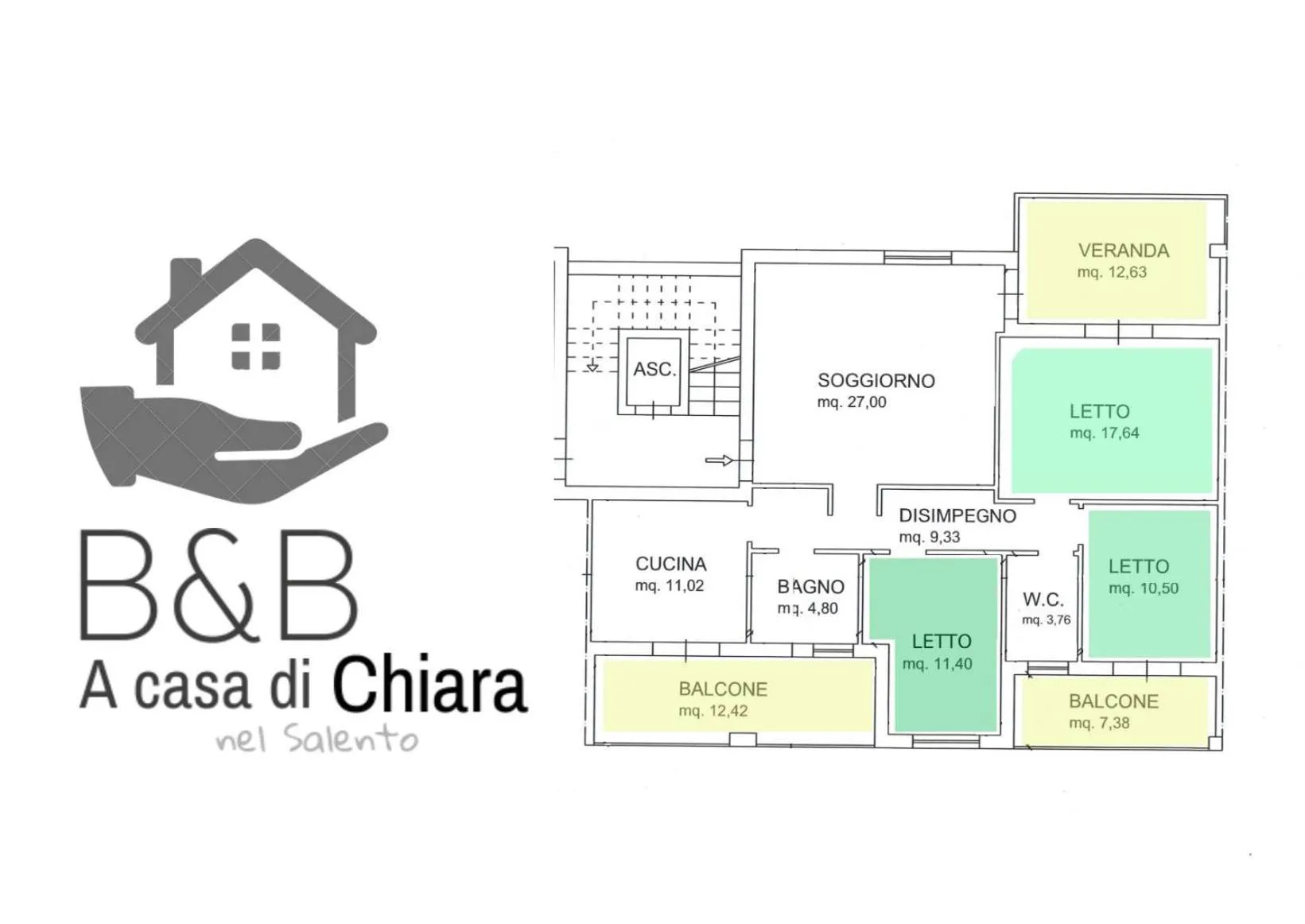 Floor plan in A casa di Chiara