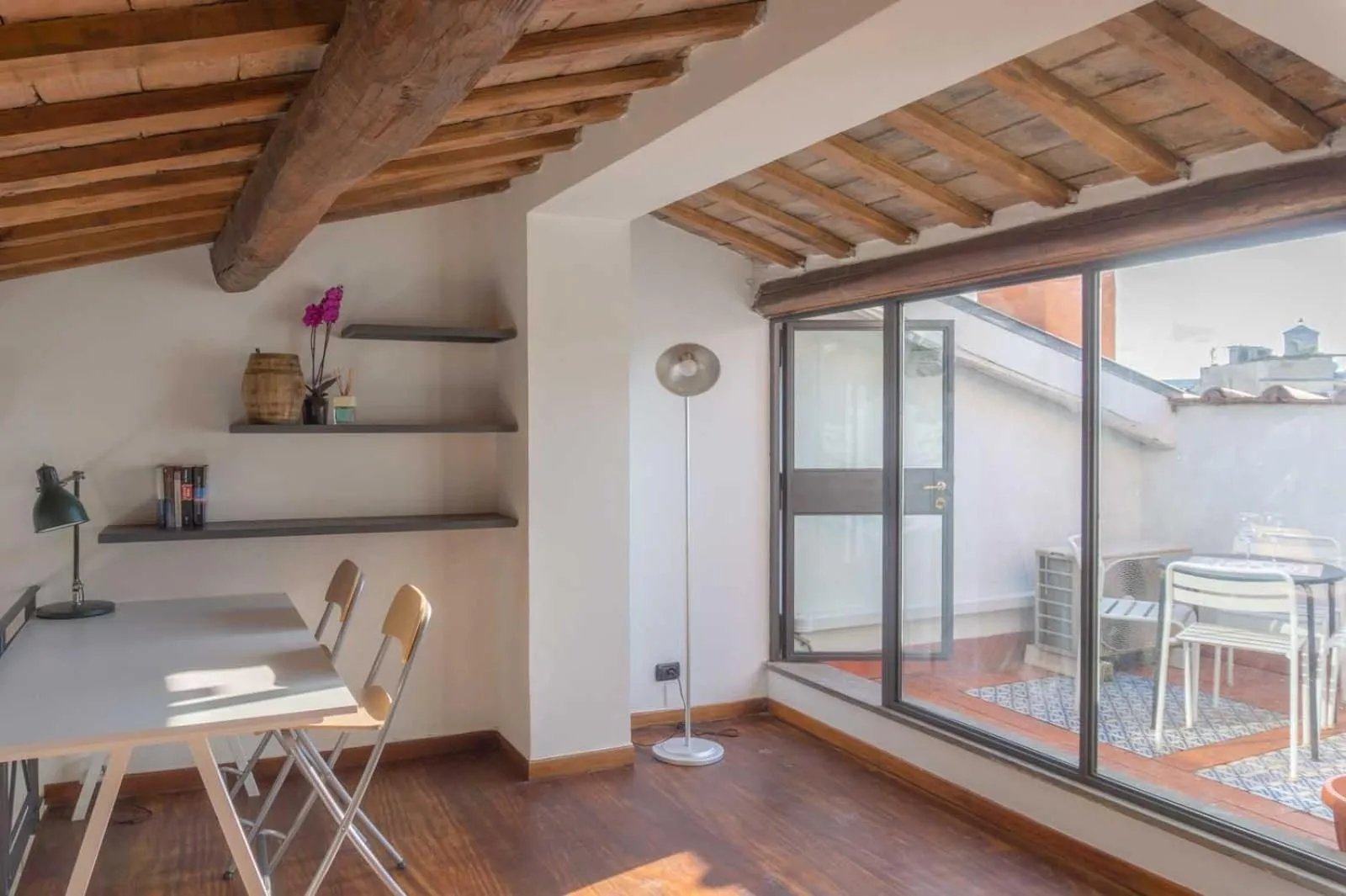 Balcony/Terrace in Lusso e panorama senza paragoni, Loft Trastevere
