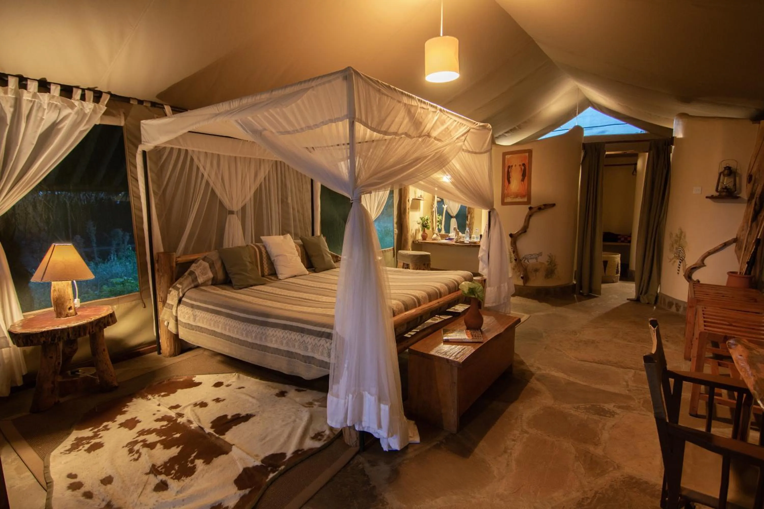 Bed in Kibo Safari Camp