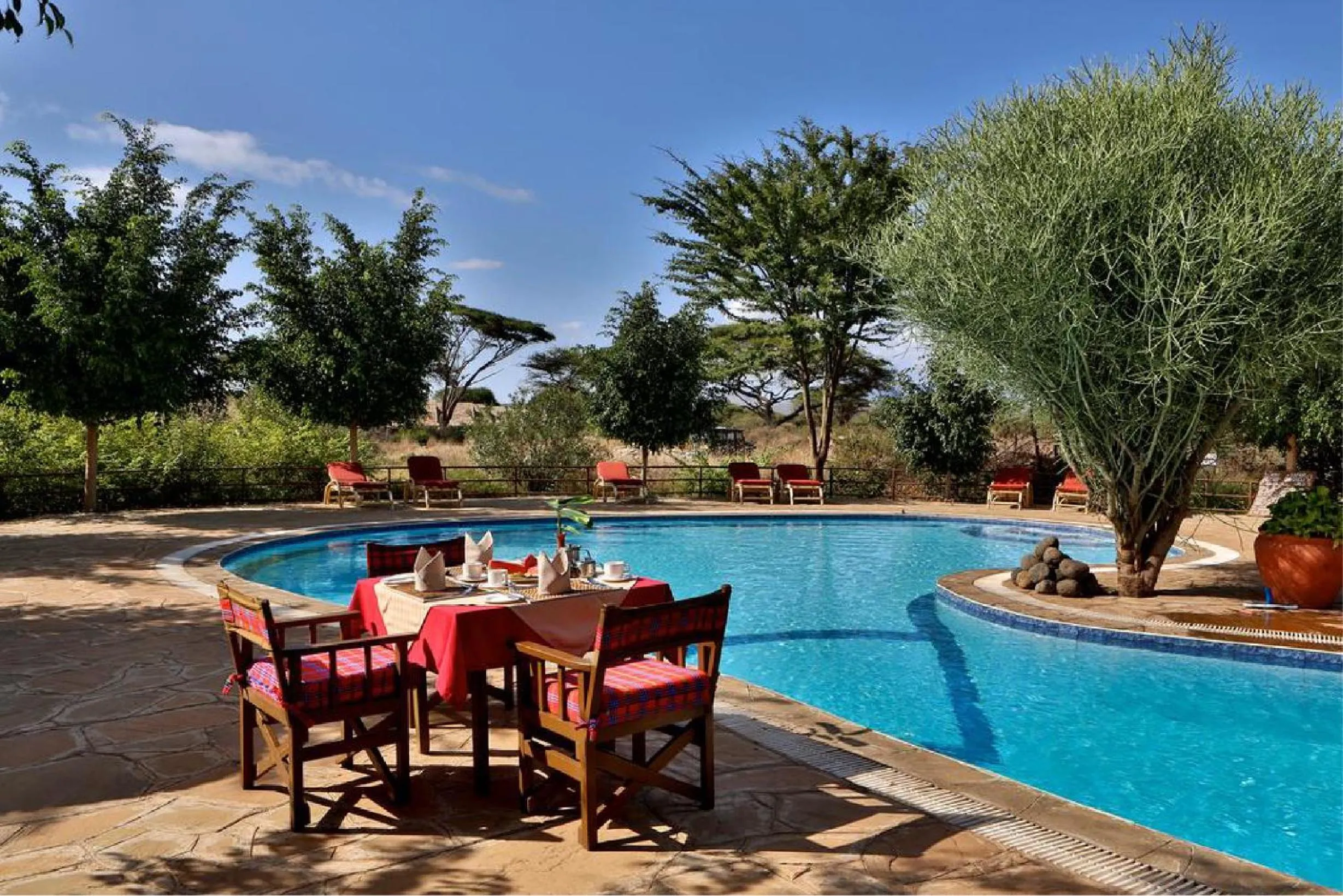 Pool view in Kibo Safari Camp