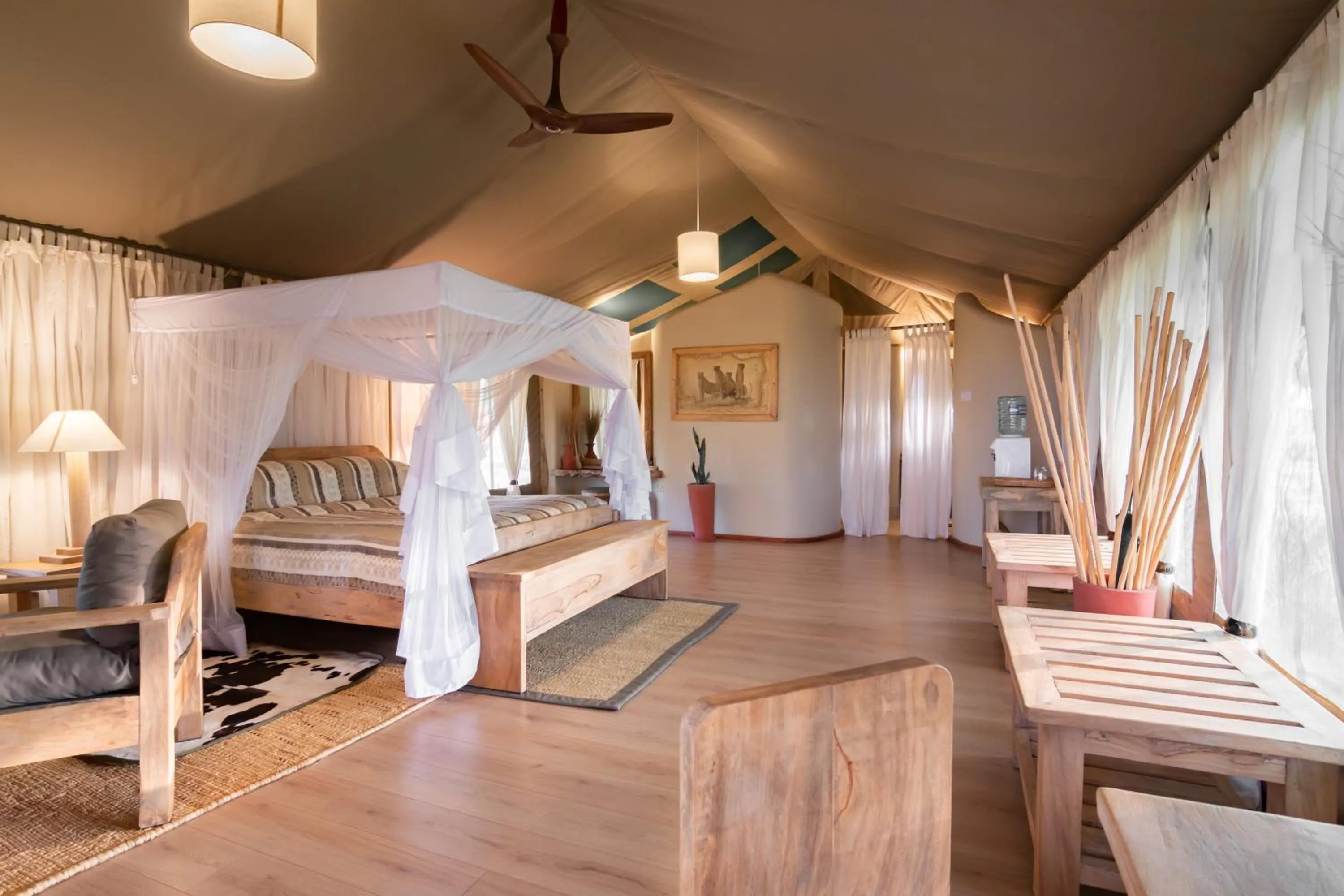 Bed in Kibo Safari Camp