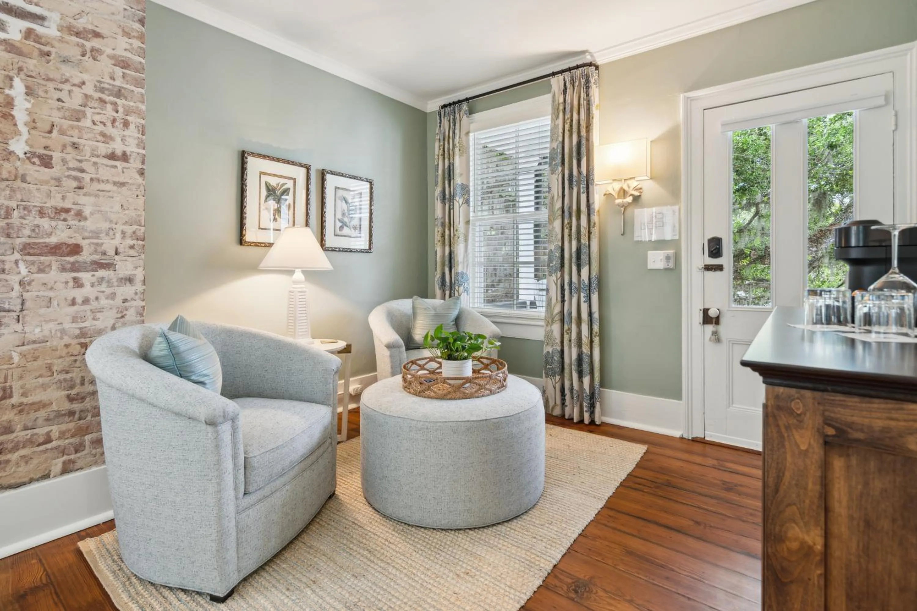 Seating area in Cuthbert House
