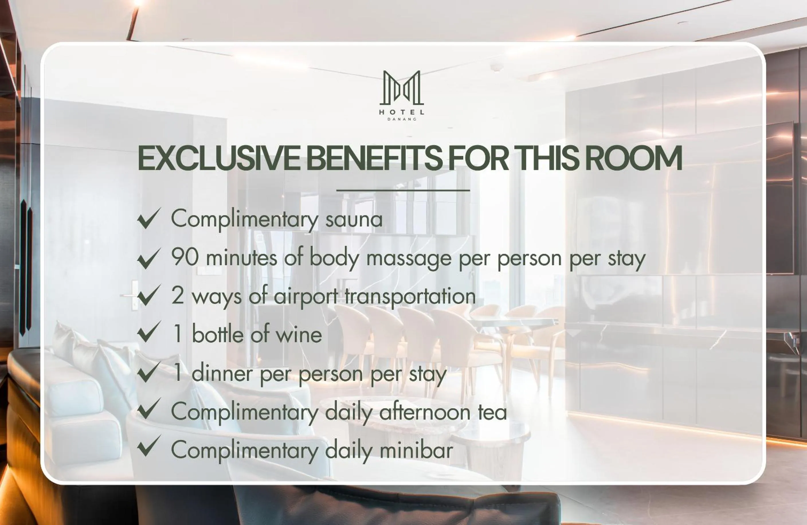 Text overlay in M Hotel Danang