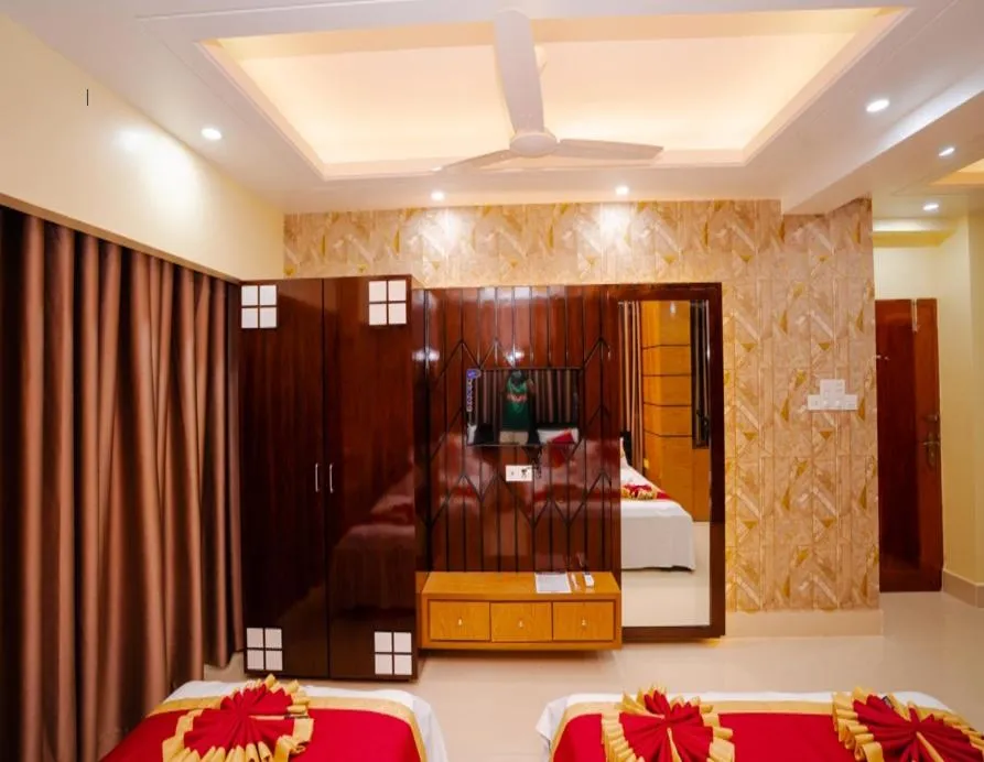 Photo of the whole room, Bed in Adarsha Palace Hotel