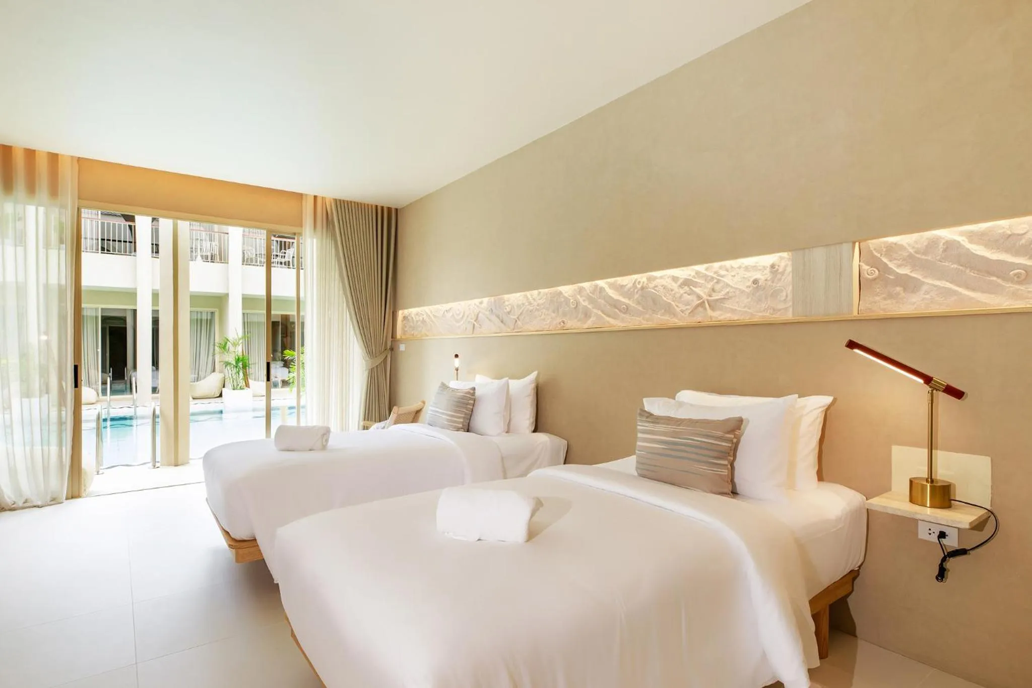 Bed in Navakiri Boutique Resort Satun