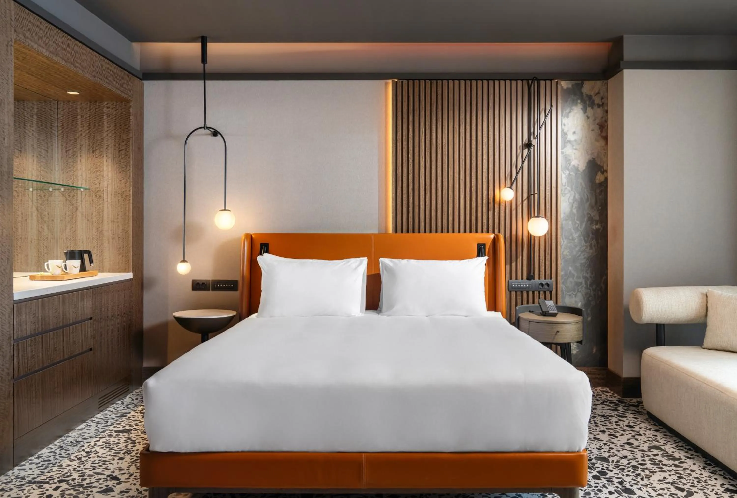 Bed in Mövenpick Hotel Istanbul Marmara Sea