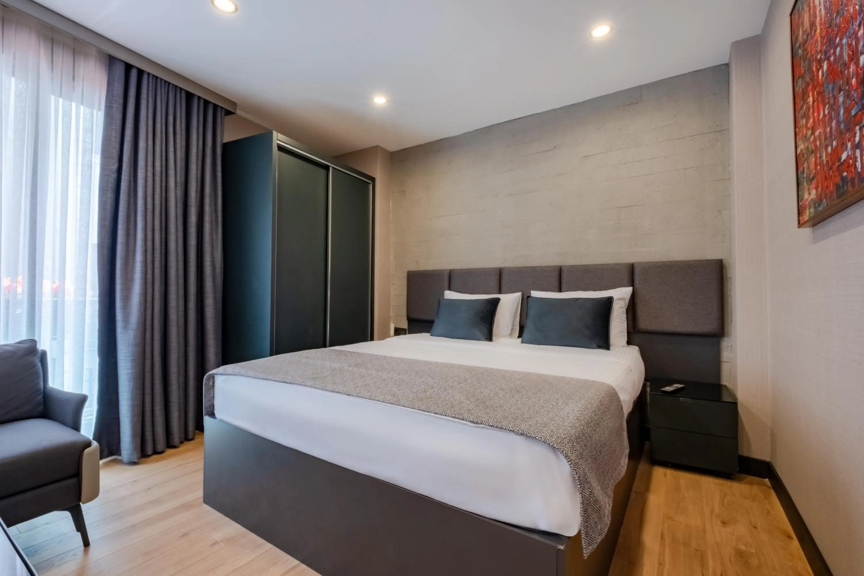Bed in The Row Suites Taksim