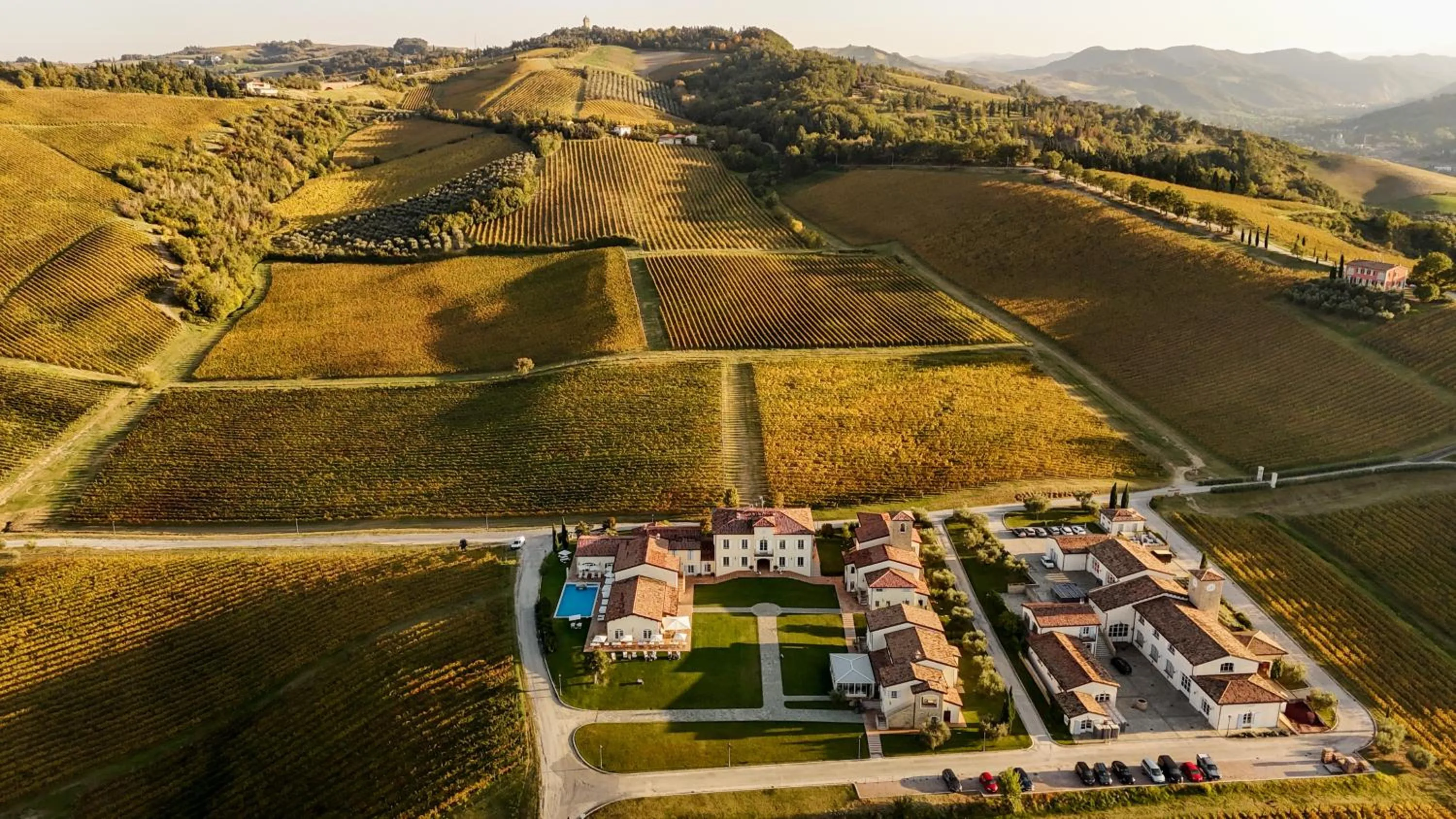 Bird's eye view in Borgo Conde Wine Resort