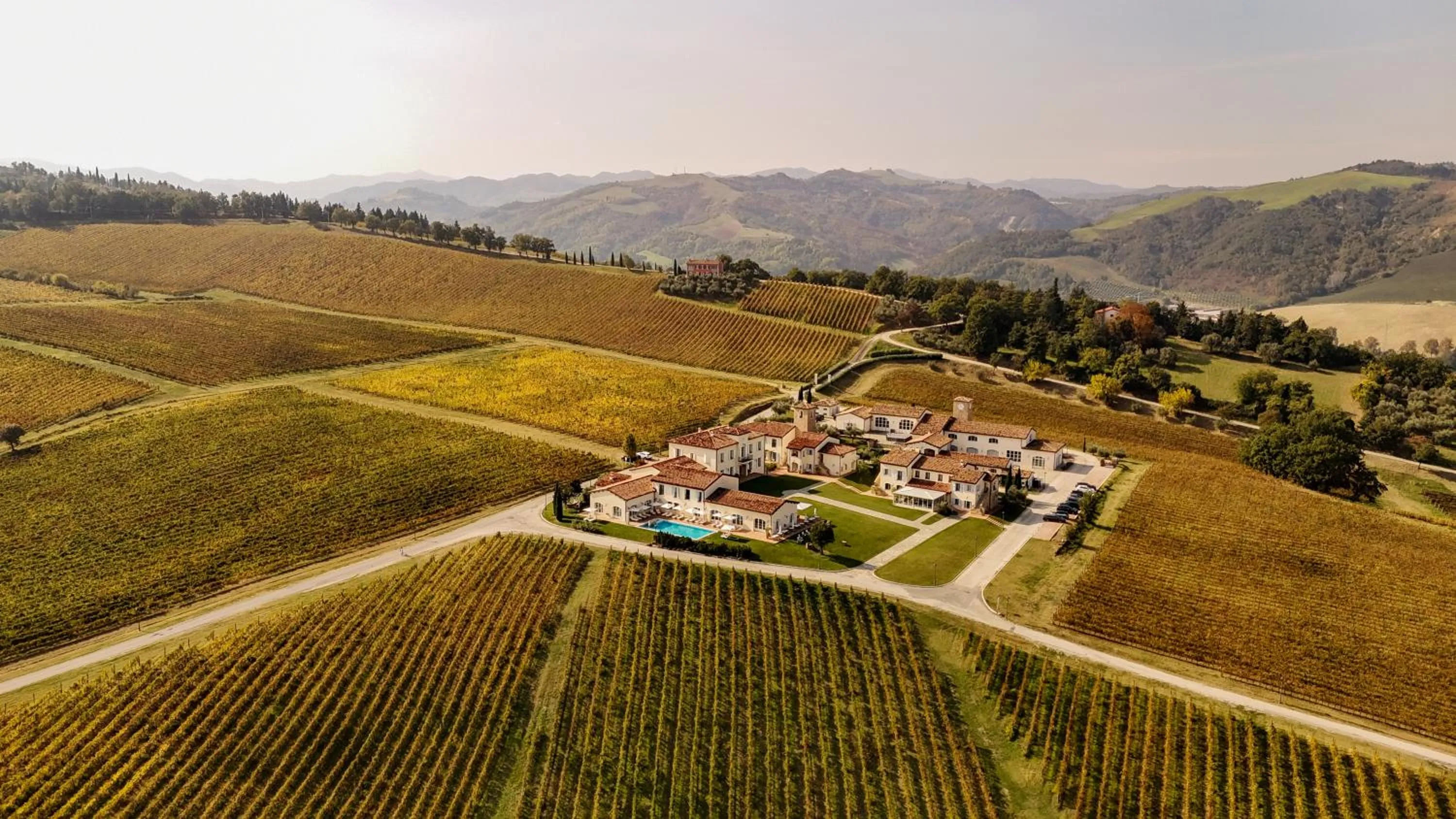 Bird's eye view in Borgo Conde Wine Resort