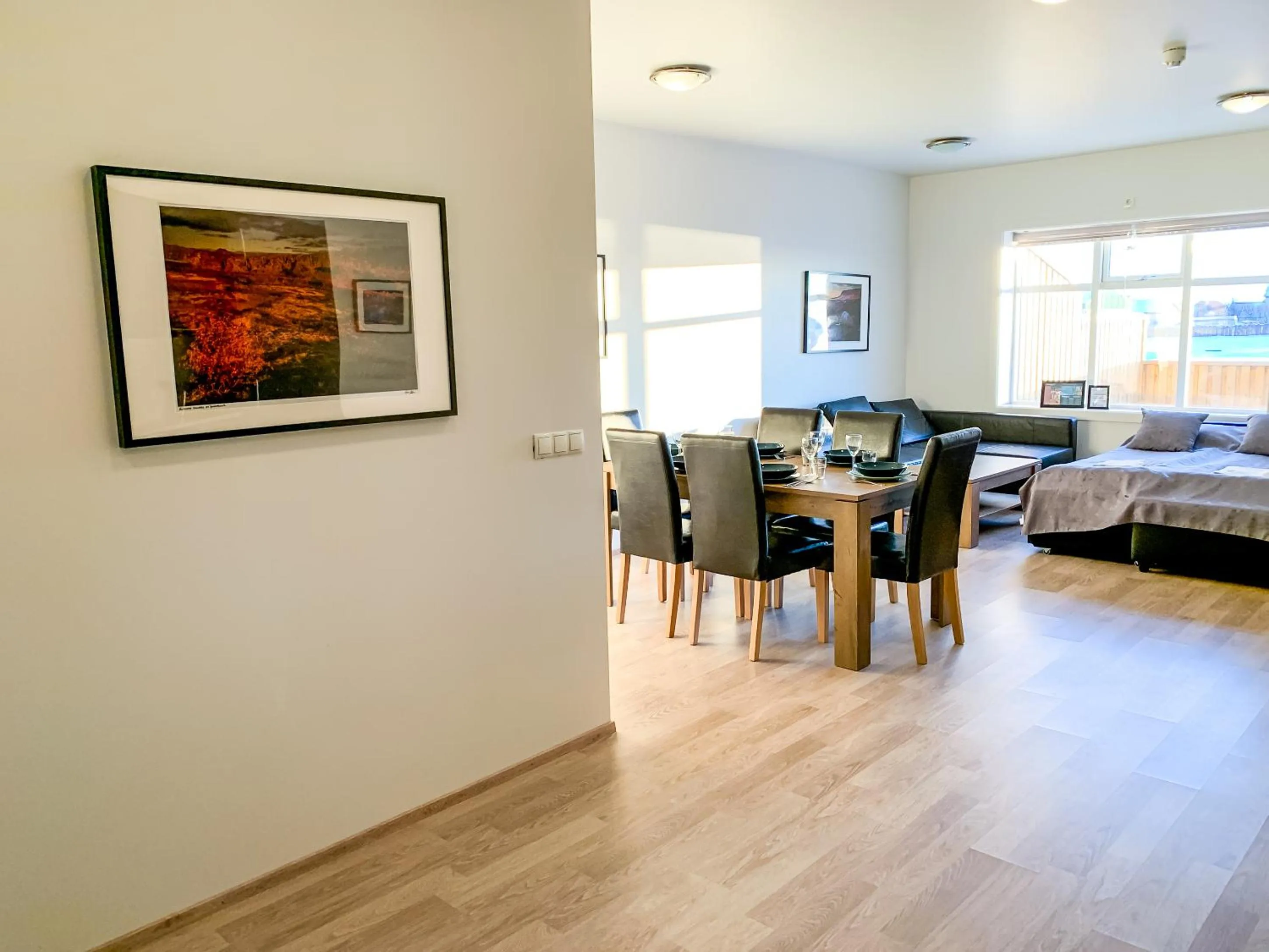 Living room, Bed in Bakki Apartments & Hostel