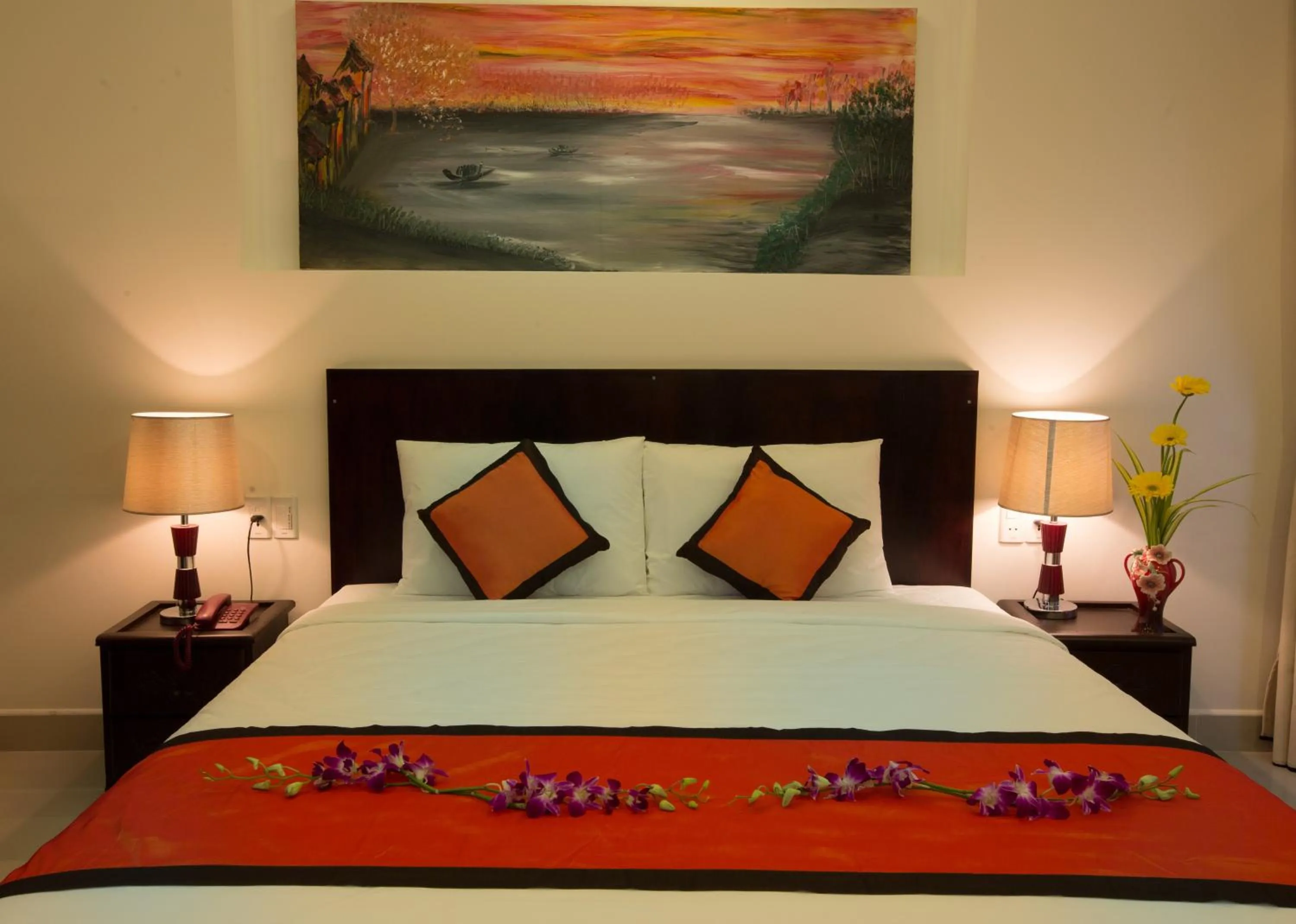 Bed in Han Huyen Homestay