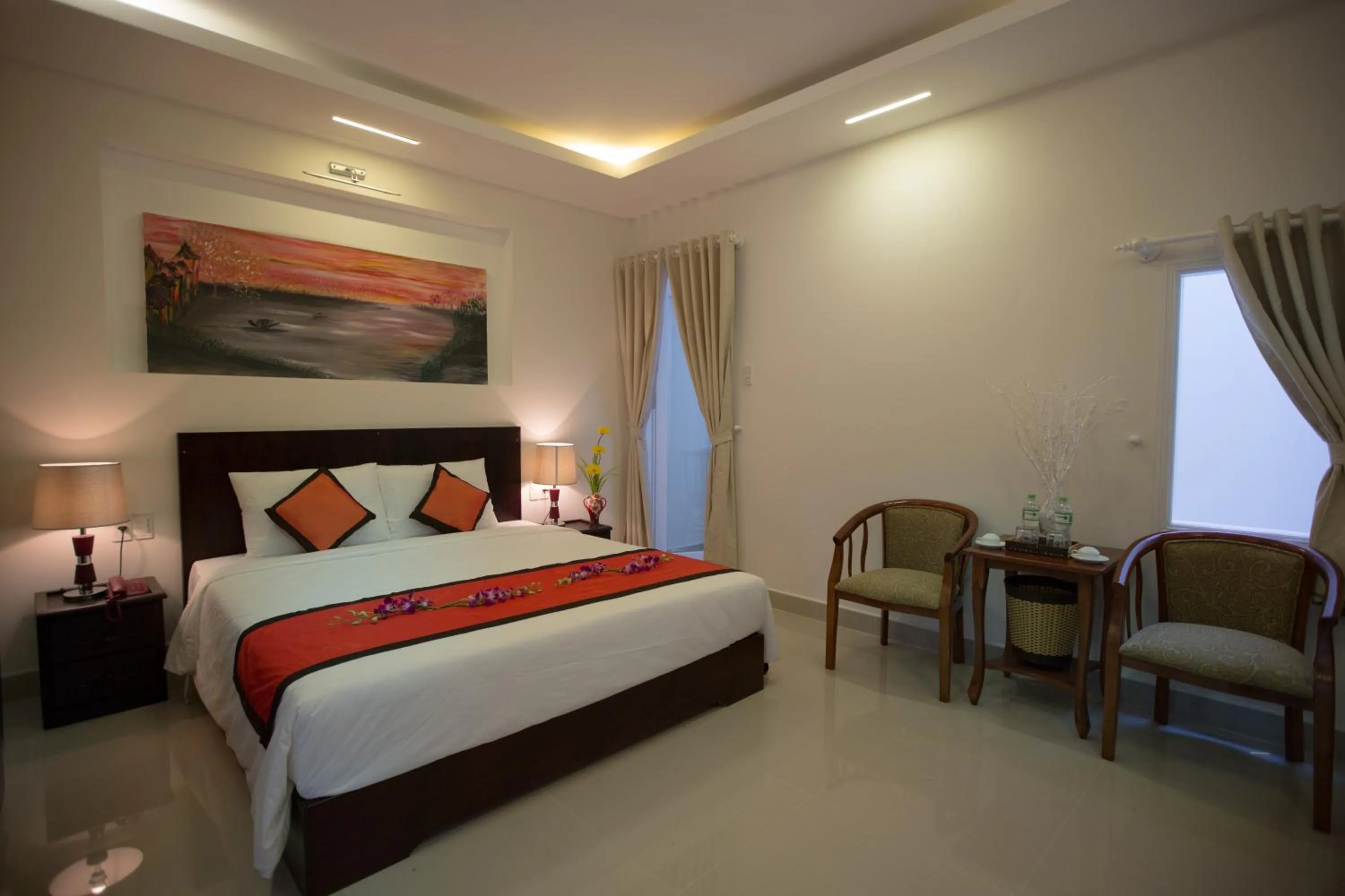 Photo of the whole room, Bed in Han Huyen Homestay