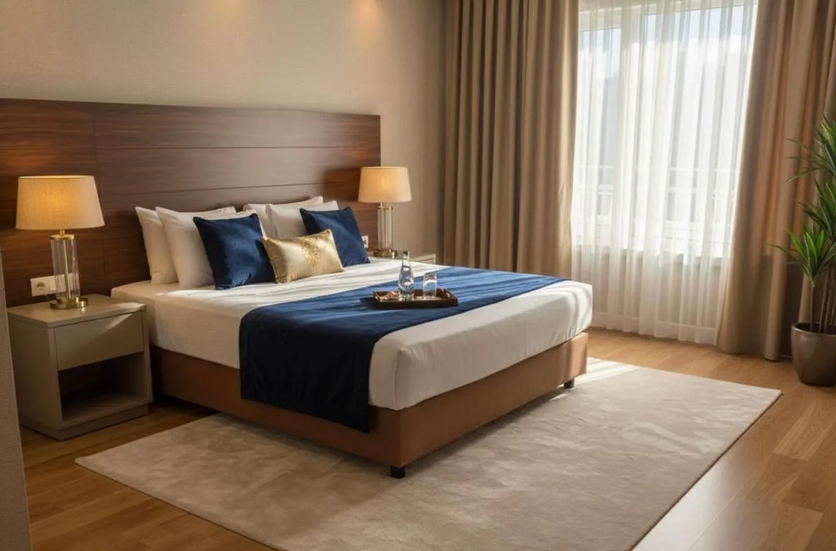 Bed in Bilgehan Hotel