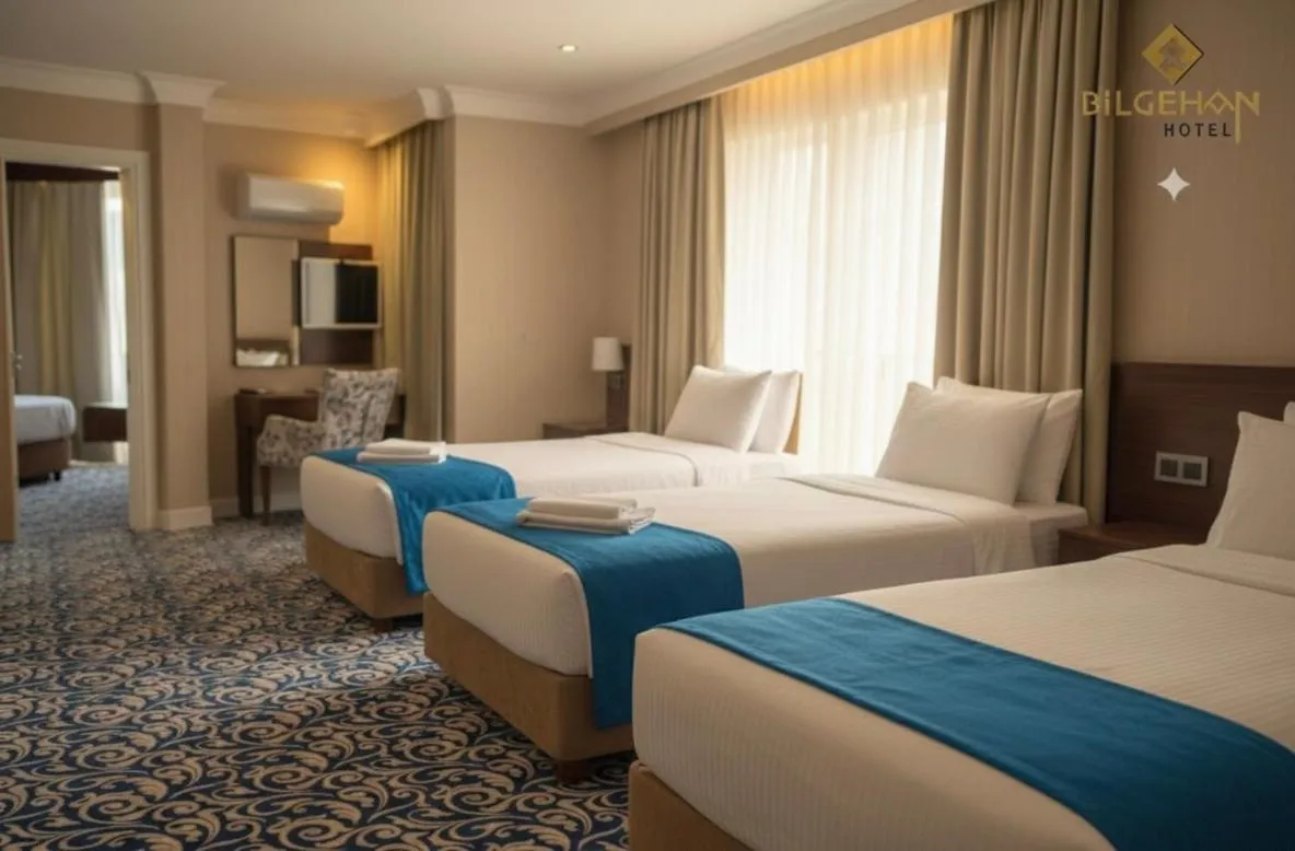 Bed in Bilgehan Hotel