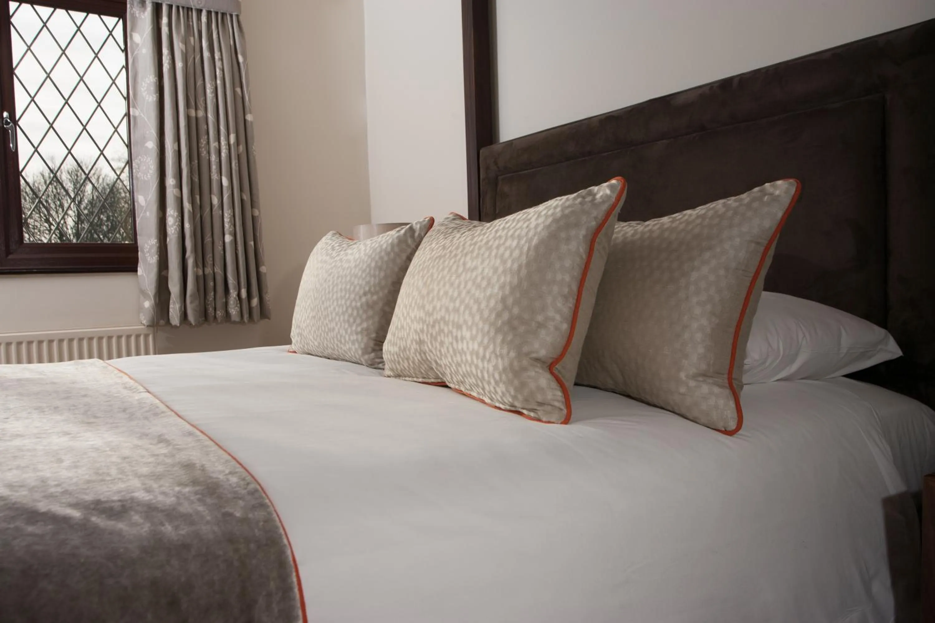 Decorative detail, Bed in Stirrups Hotel