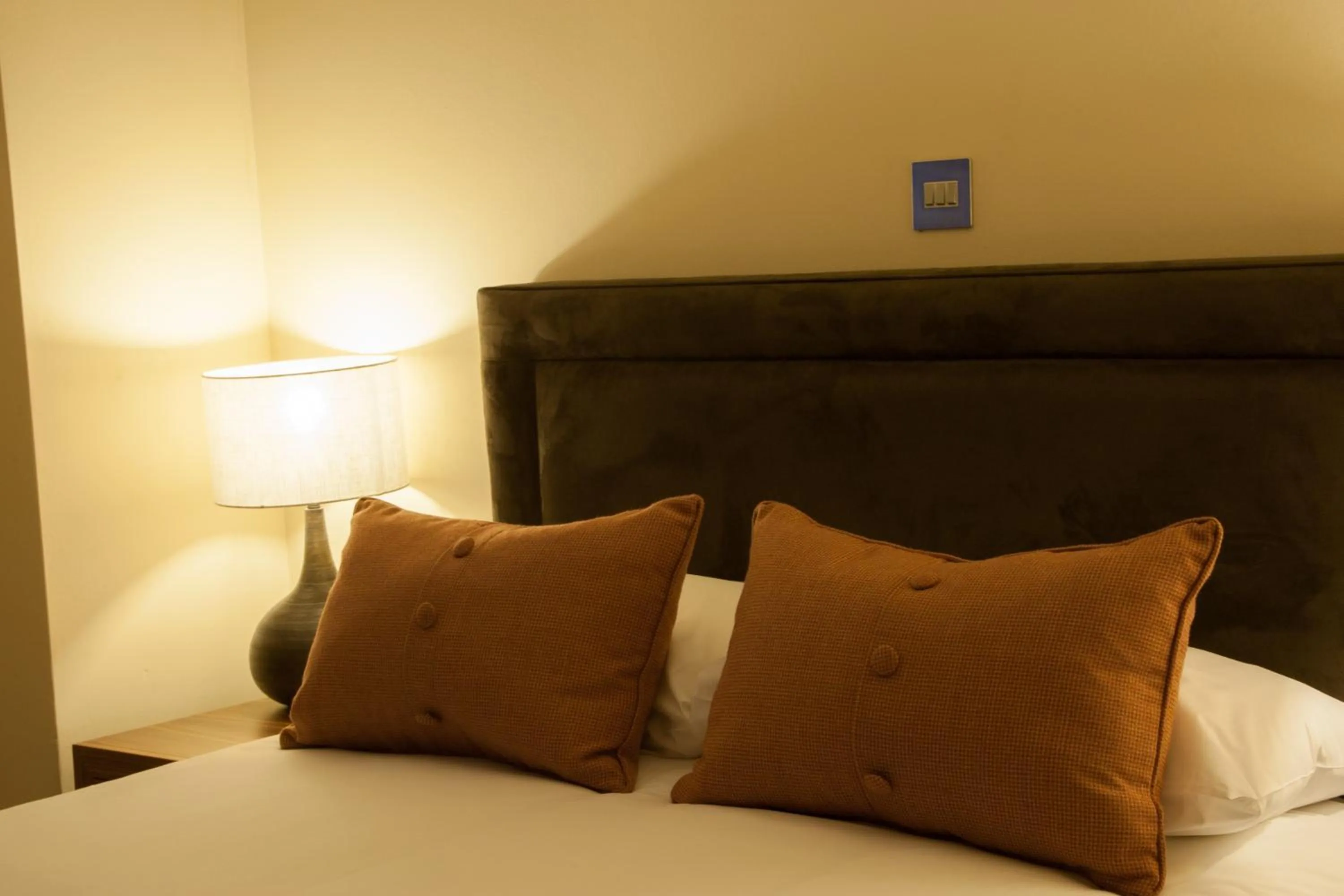 Decorative detail, Bed in Stirrups Hotel