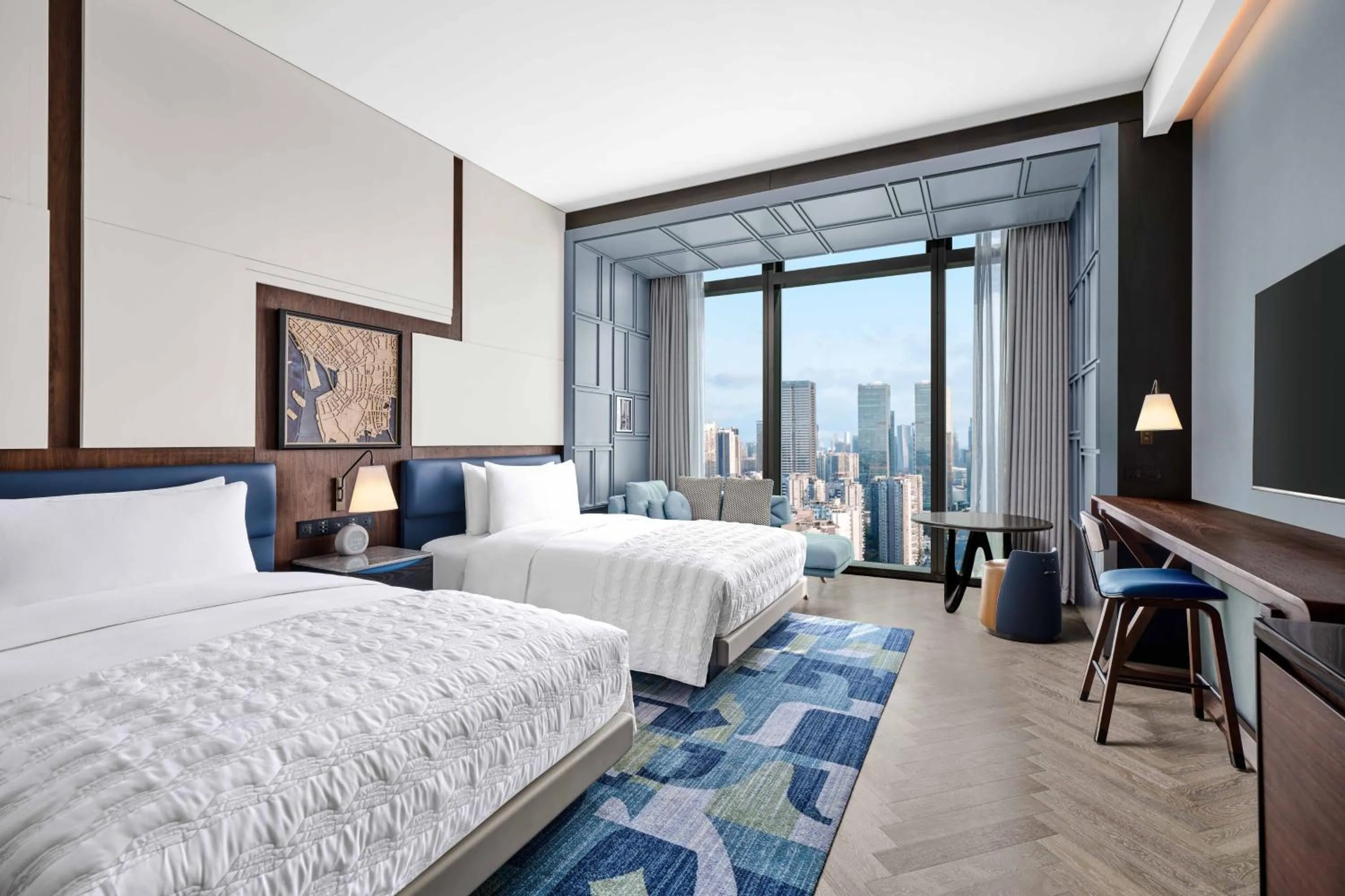 Photo of the whole room, Bed in Le Meridien Shenzhen, Bao'an
