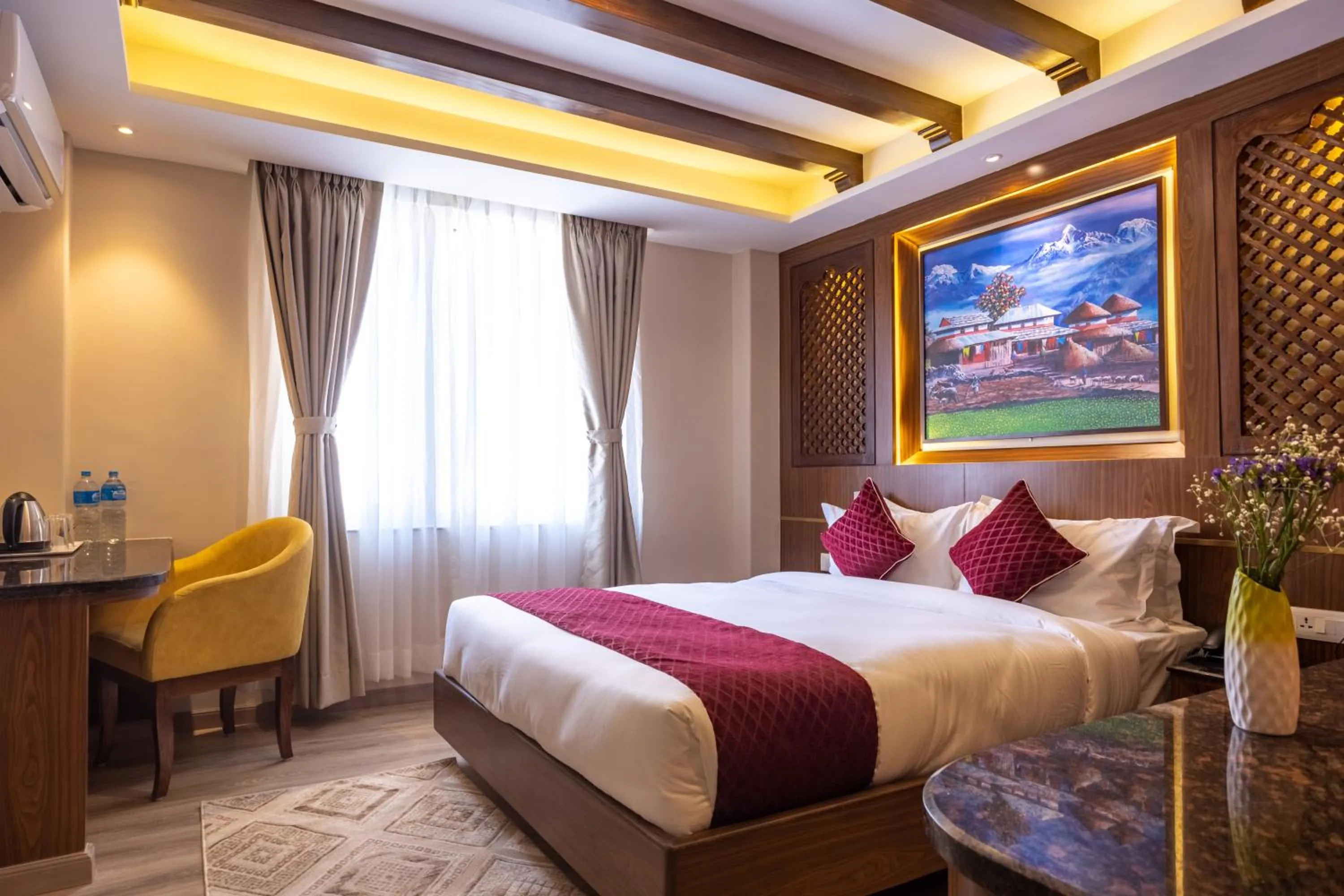 Bed in Kailash Boutique Hotel