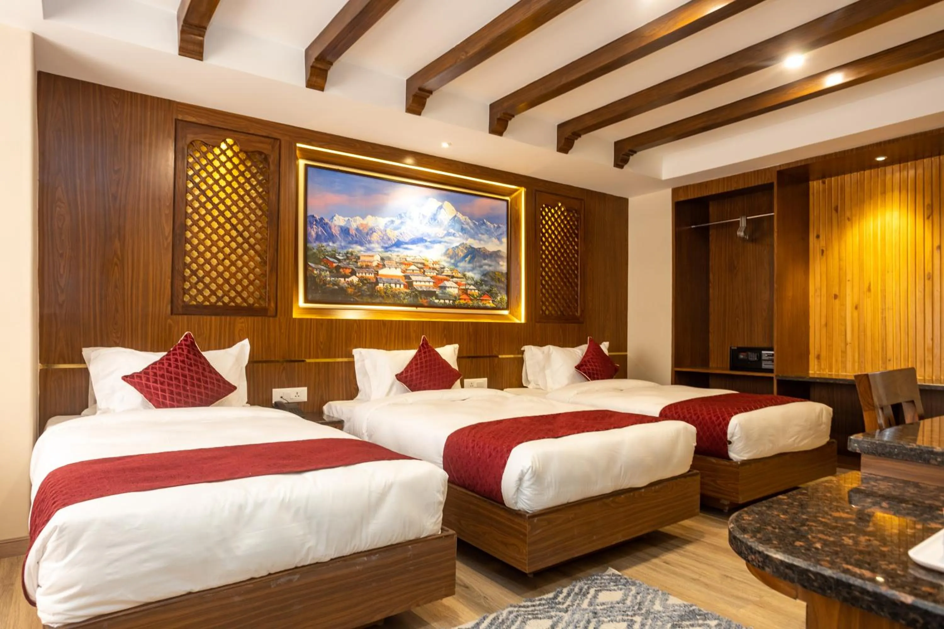 Bed in Kailash Boutique Hotel