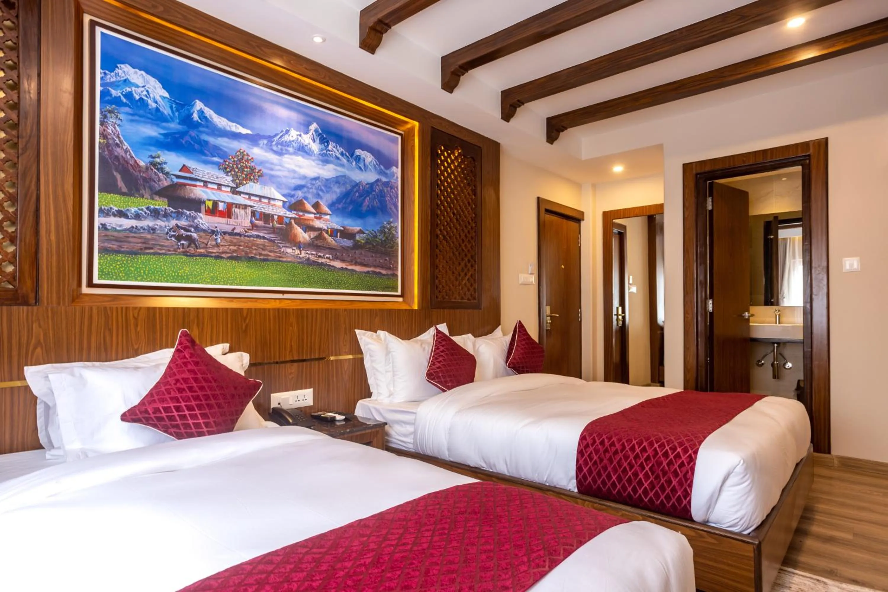 Bed in Kailash Boutique Hotel