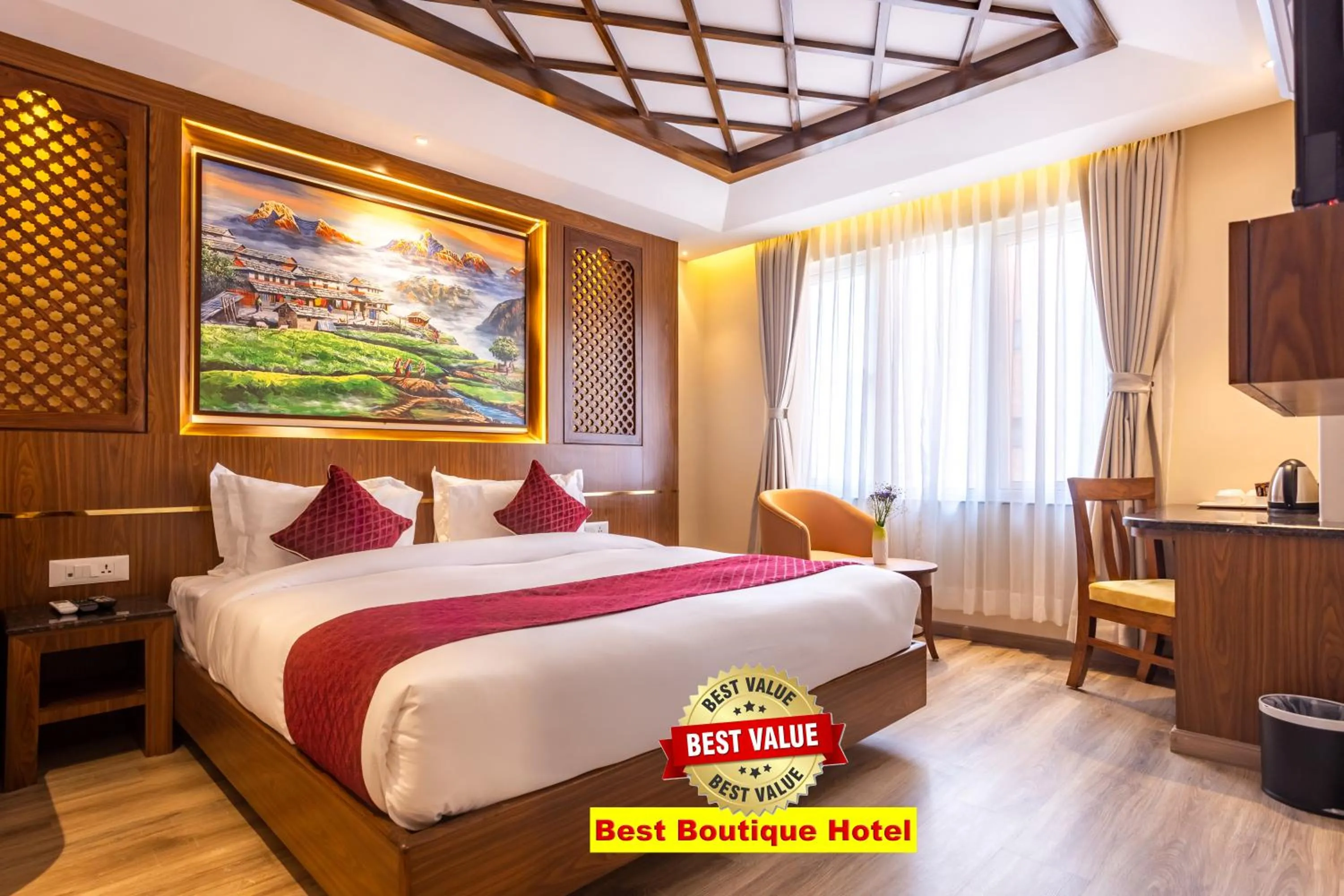 Bed in Kailash Boutique Hotel