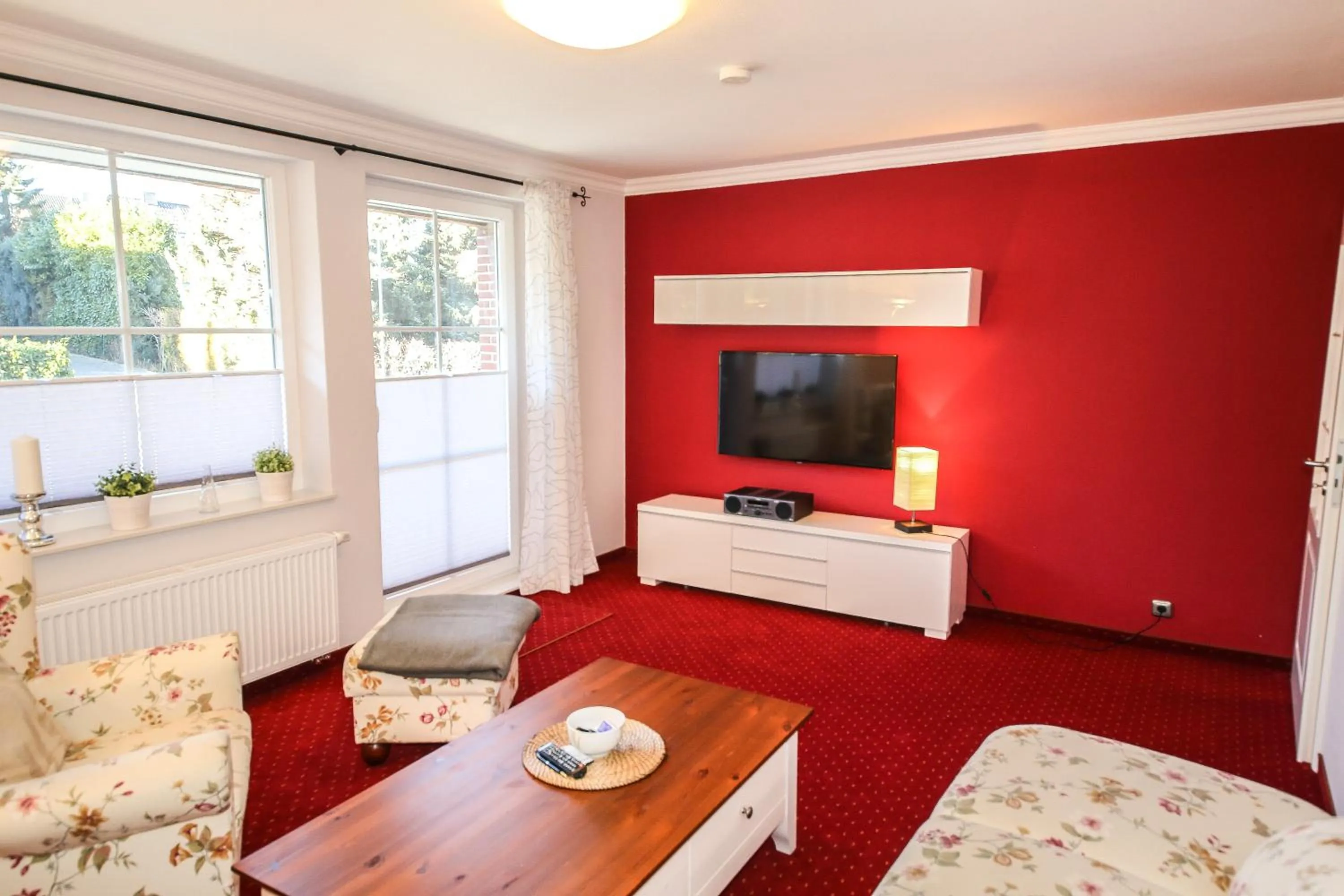 Living room, Bed in 3C-Appartements