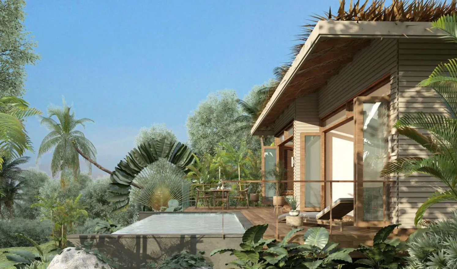 Swimming pool in Overthemoon Luxury Pool Villas