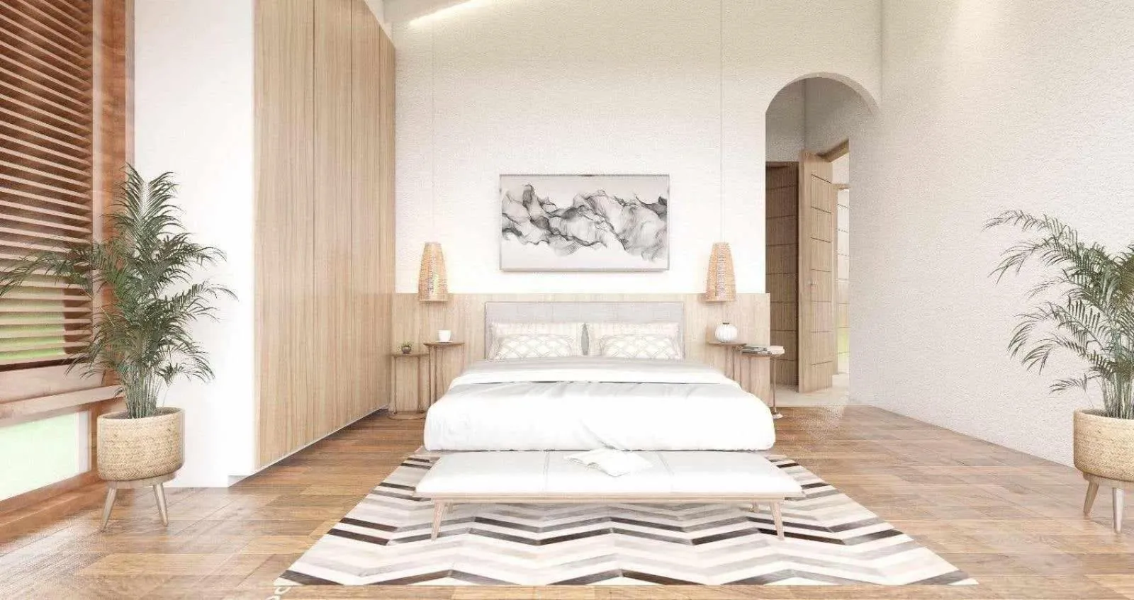 Bed in Overthemoon Luxury Pool Villas