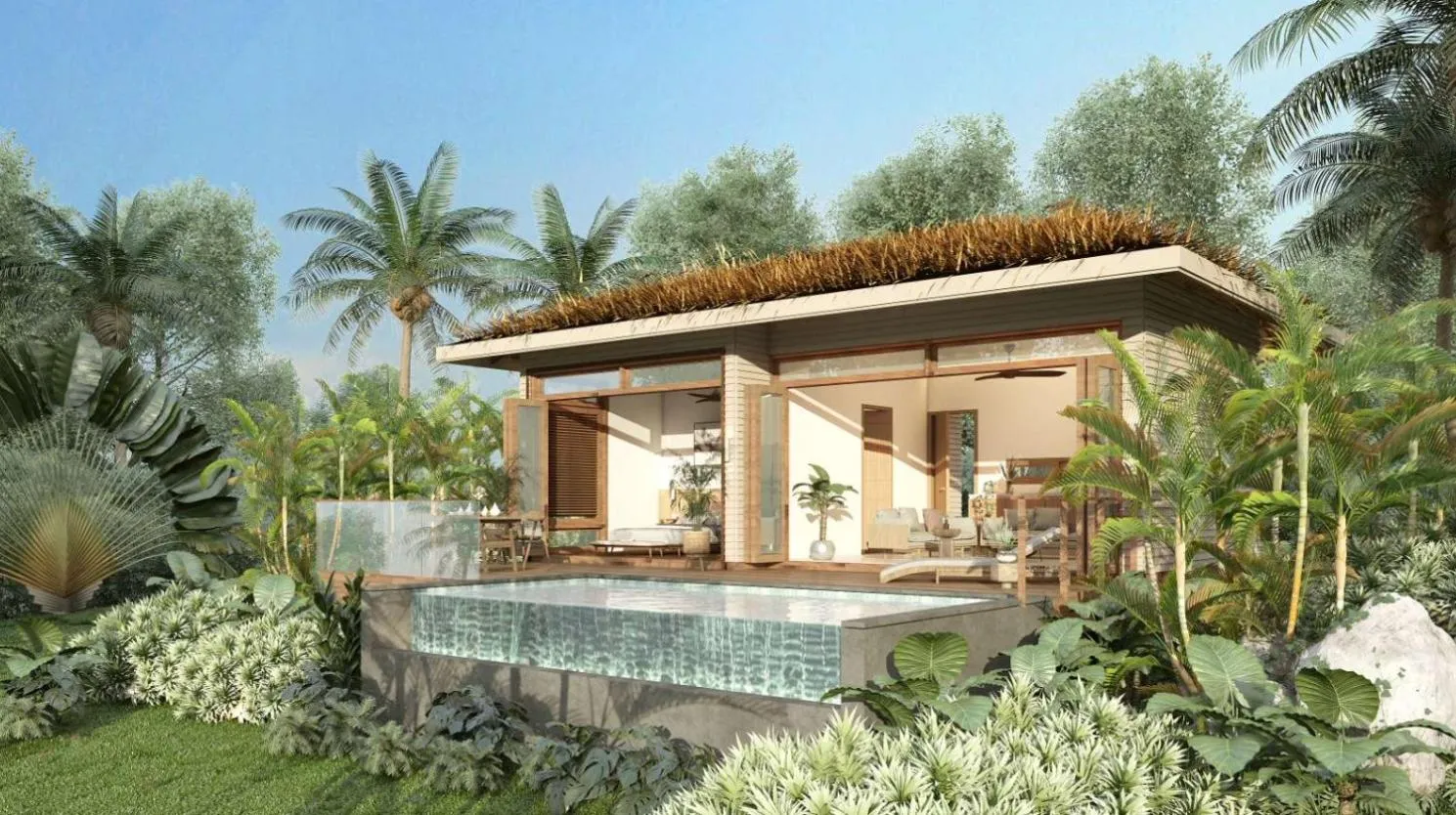 Swimming pool in Overthemoon Luxury Pool Villas