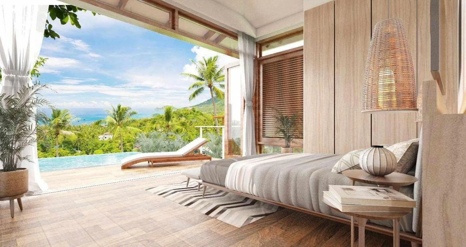 Bedroom in Overthemoon Luxury Pool Villas