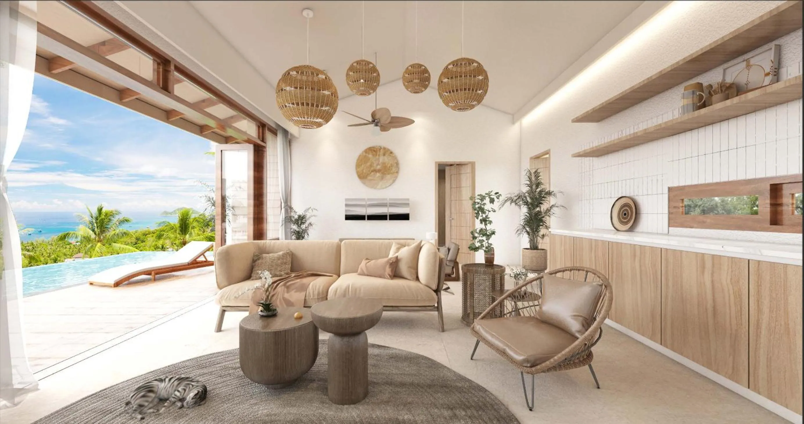 Living room in Overthemoon Luxury Pool Villas