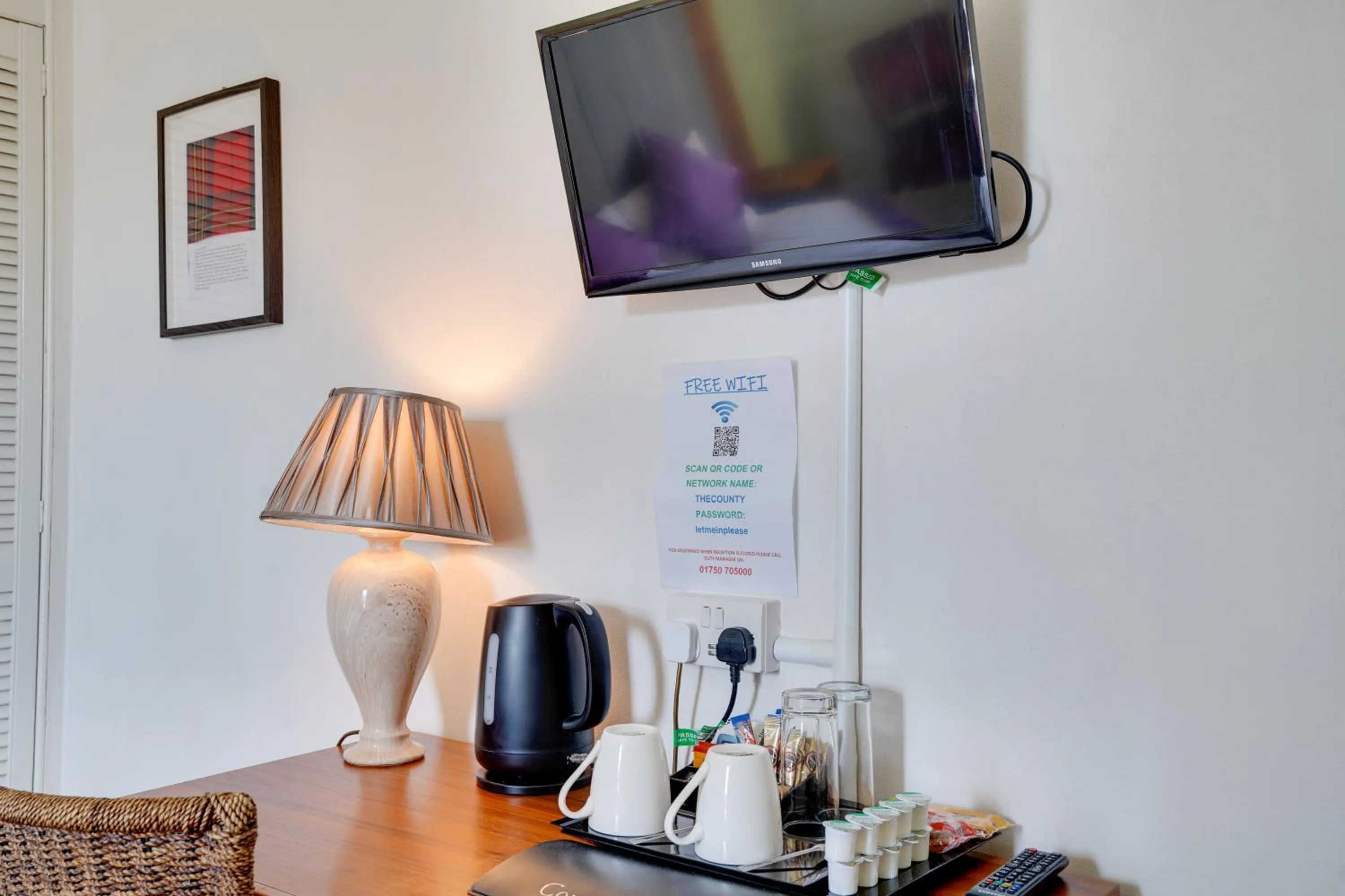 Coffee/tea facilities in The County Hotel - Self Check-In, Ultra Fast WI-FI, Free Parking, Central Location
