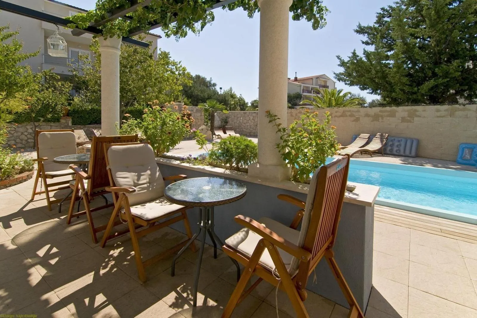 Pool view in Villa Bougenvilia Tomas