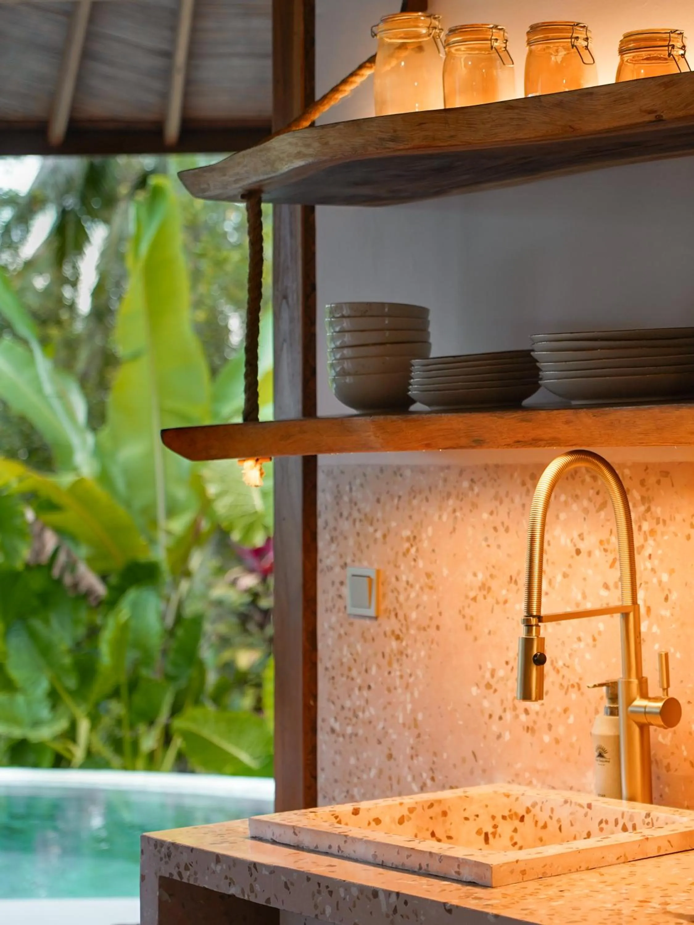 kitchen in Puri Dajuma Terrace Eco Lodge & Spa