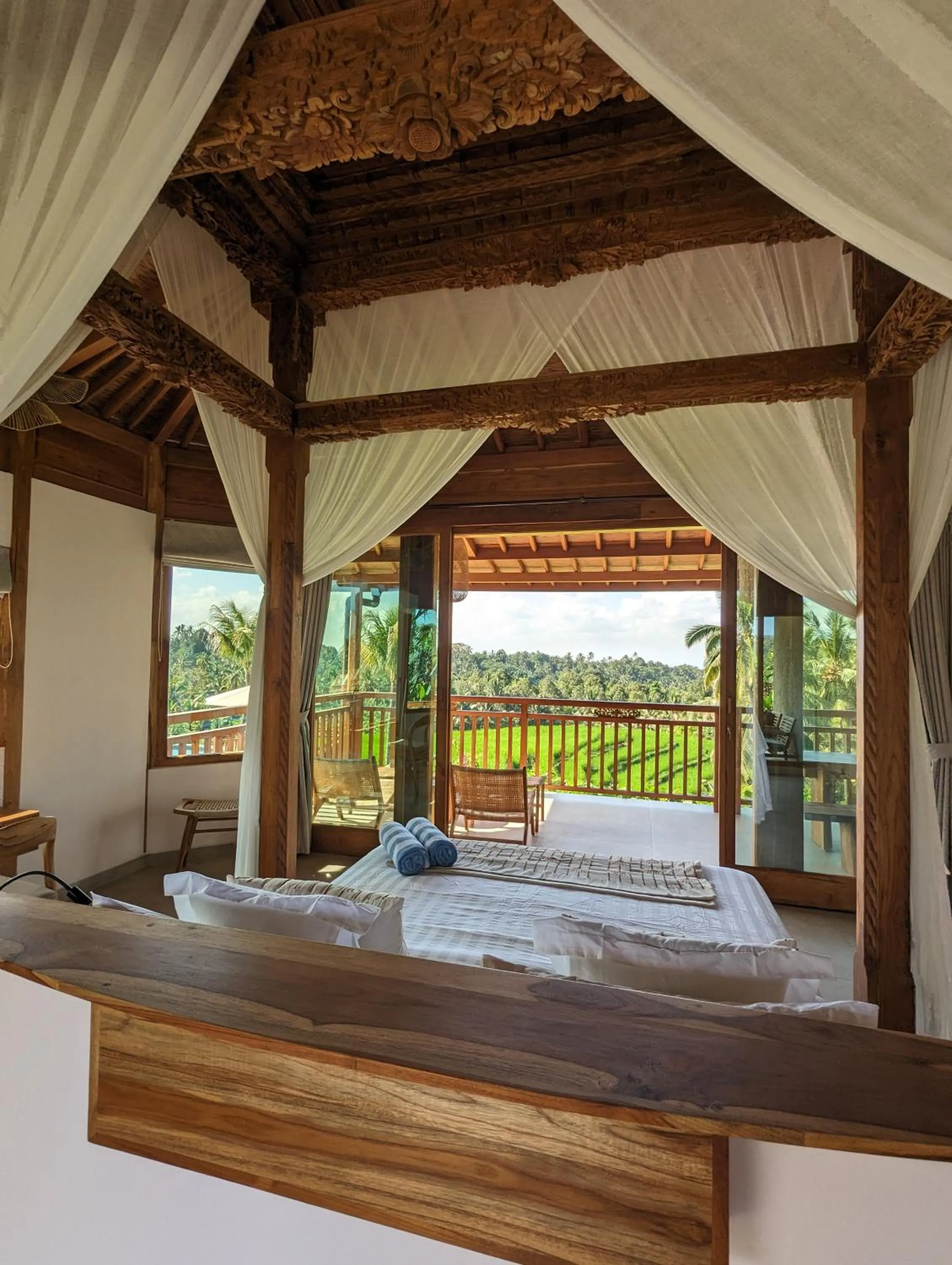 Bed in Puri Dajuma Terrace Eco Lodge & Spa