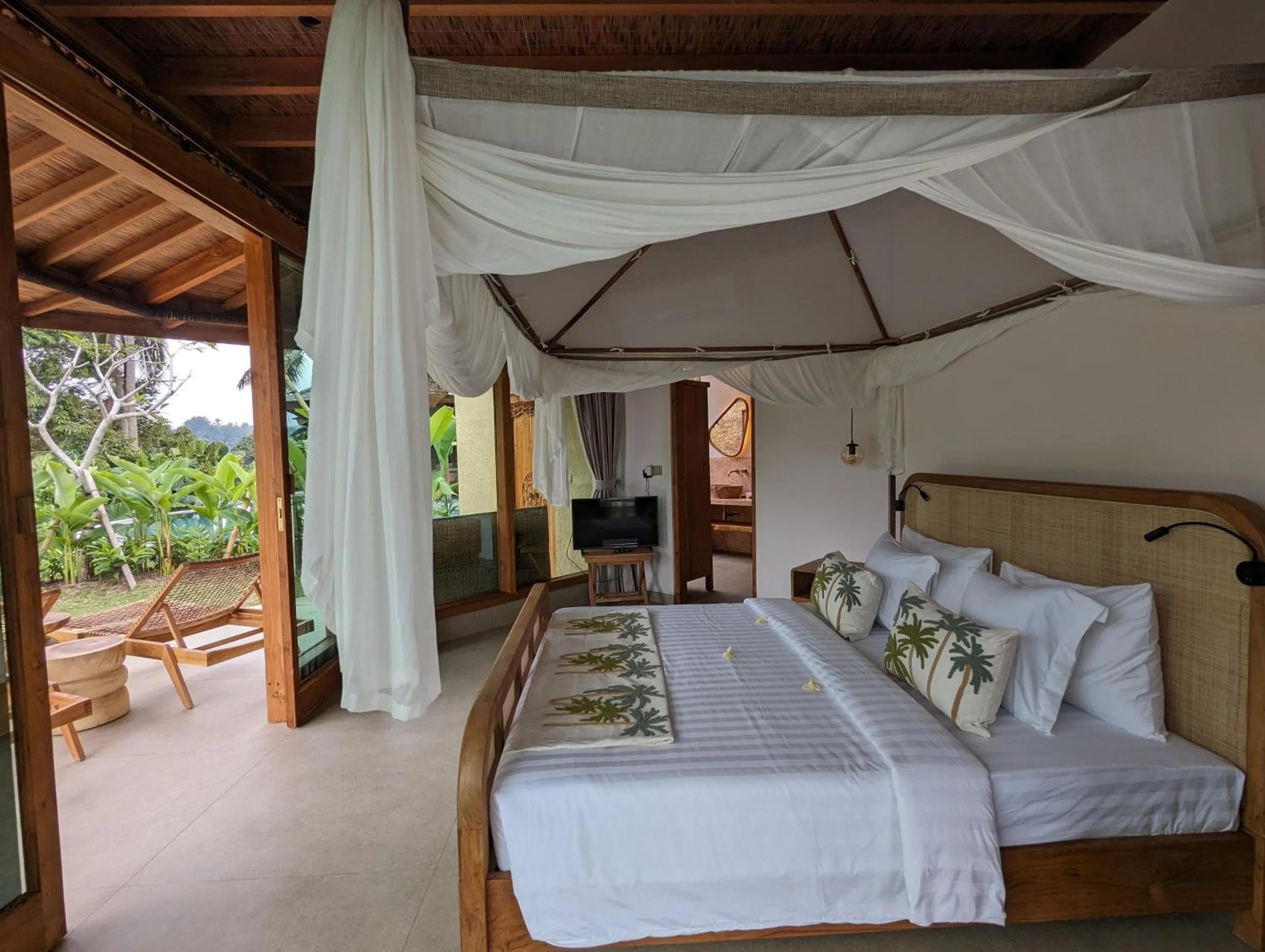 Balcony/Terrace, Bed in Puri Dajuma Terrace Eco Lodge & Spa