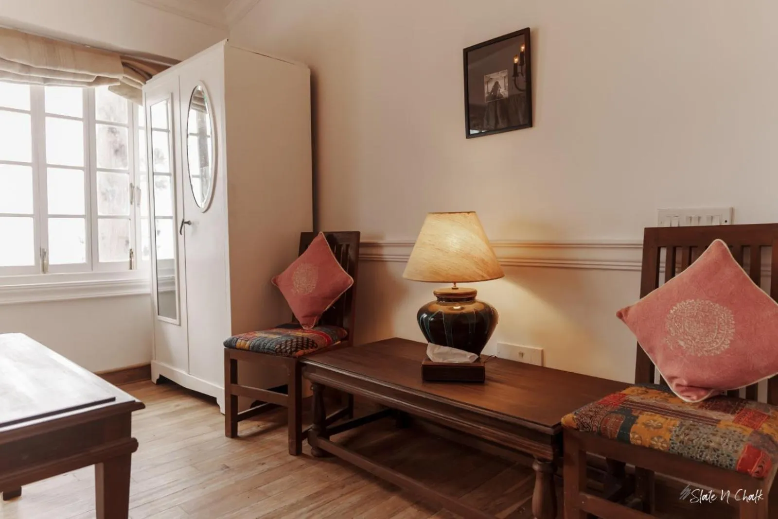 Seating area in Chhota Haazri, By The Rajbari Bawali