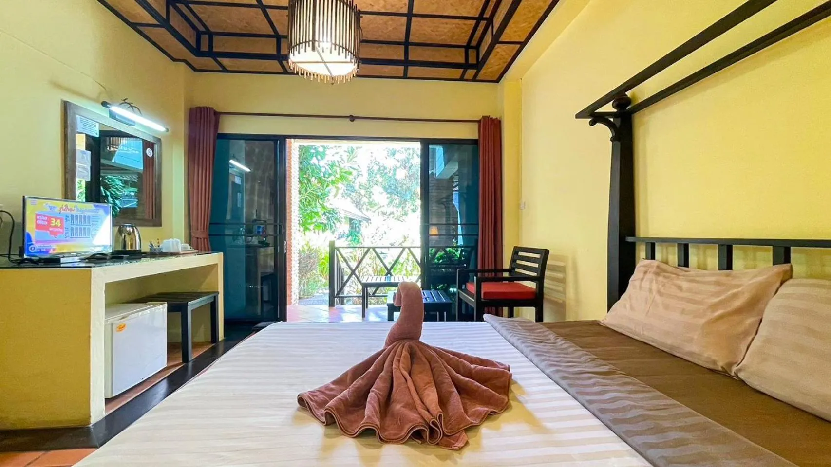 Bed in Villa Bali Eco Resort, Rayong