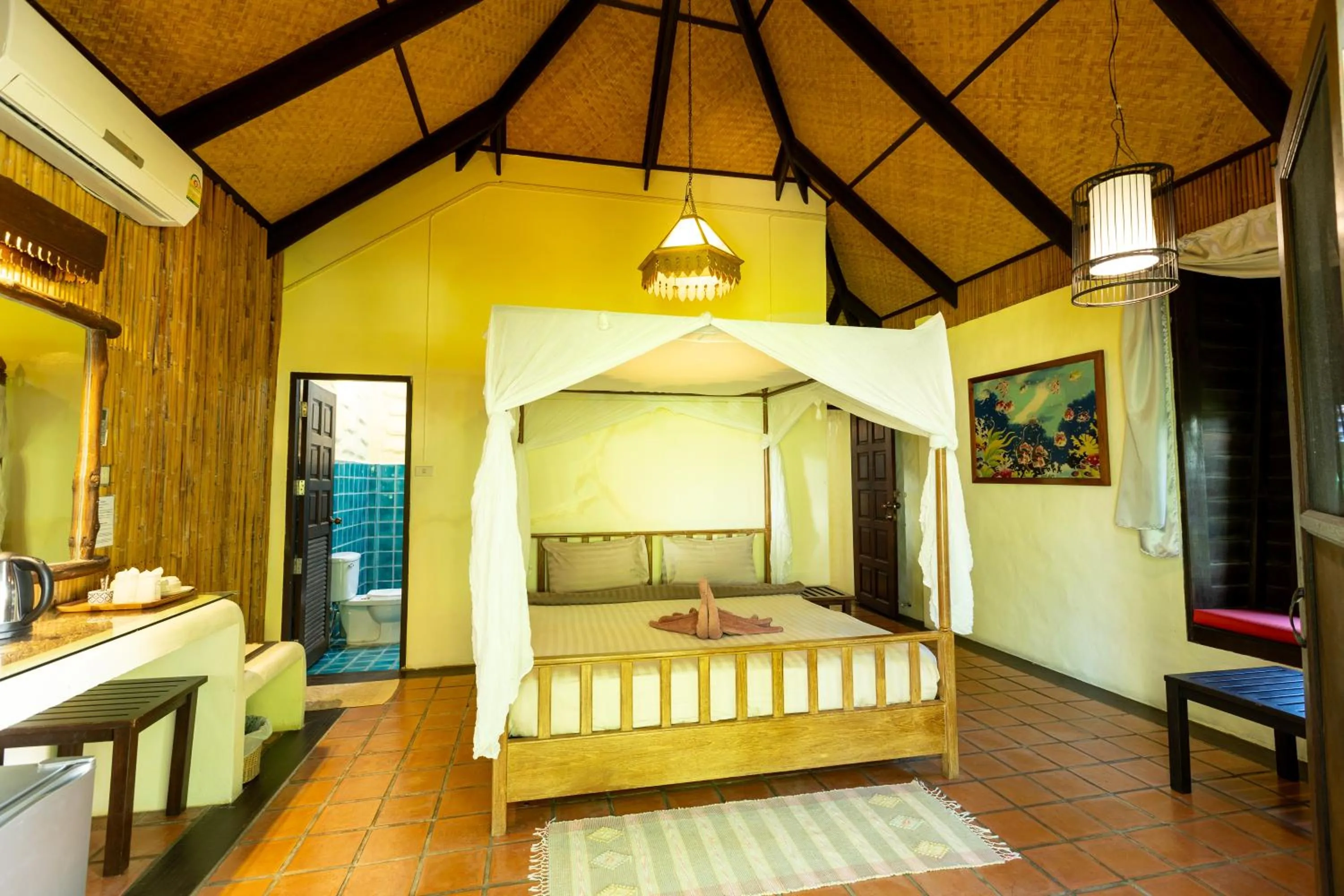 Bed in Villa Bali Eco Resort, Rayong