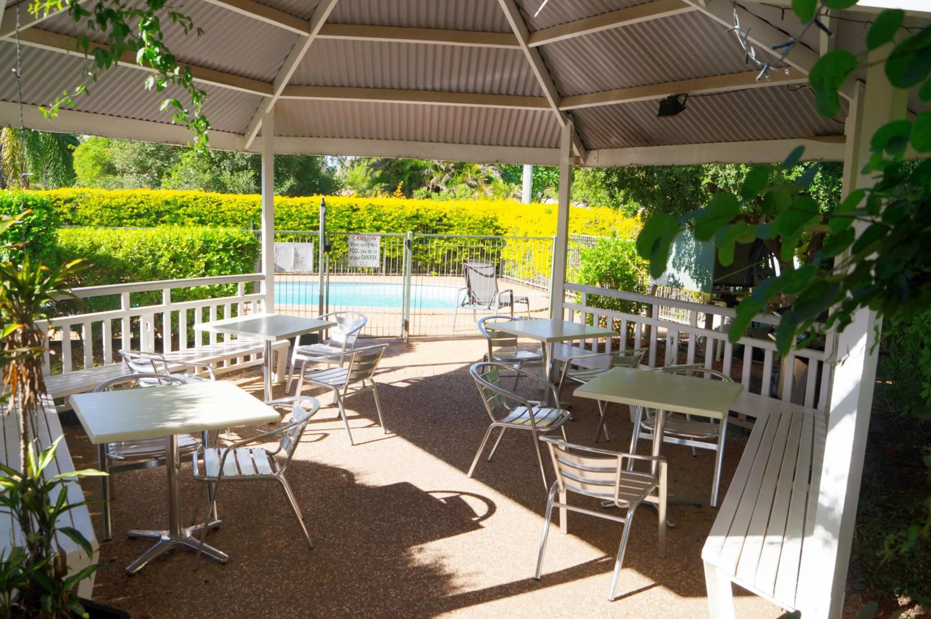 Patio in Jacaranda Country Motel