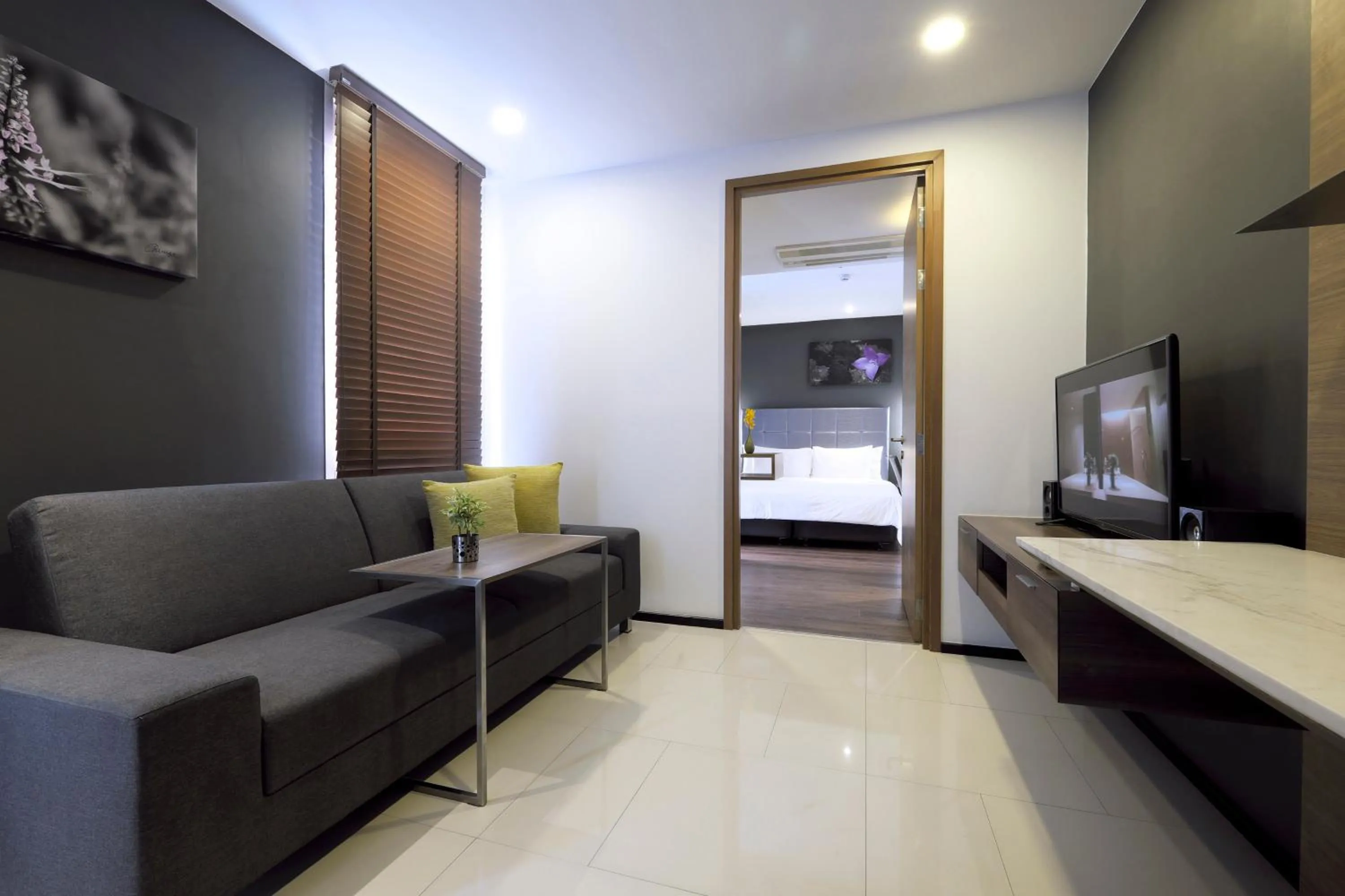 Living room, Bed in LiT BANGKOK Residence