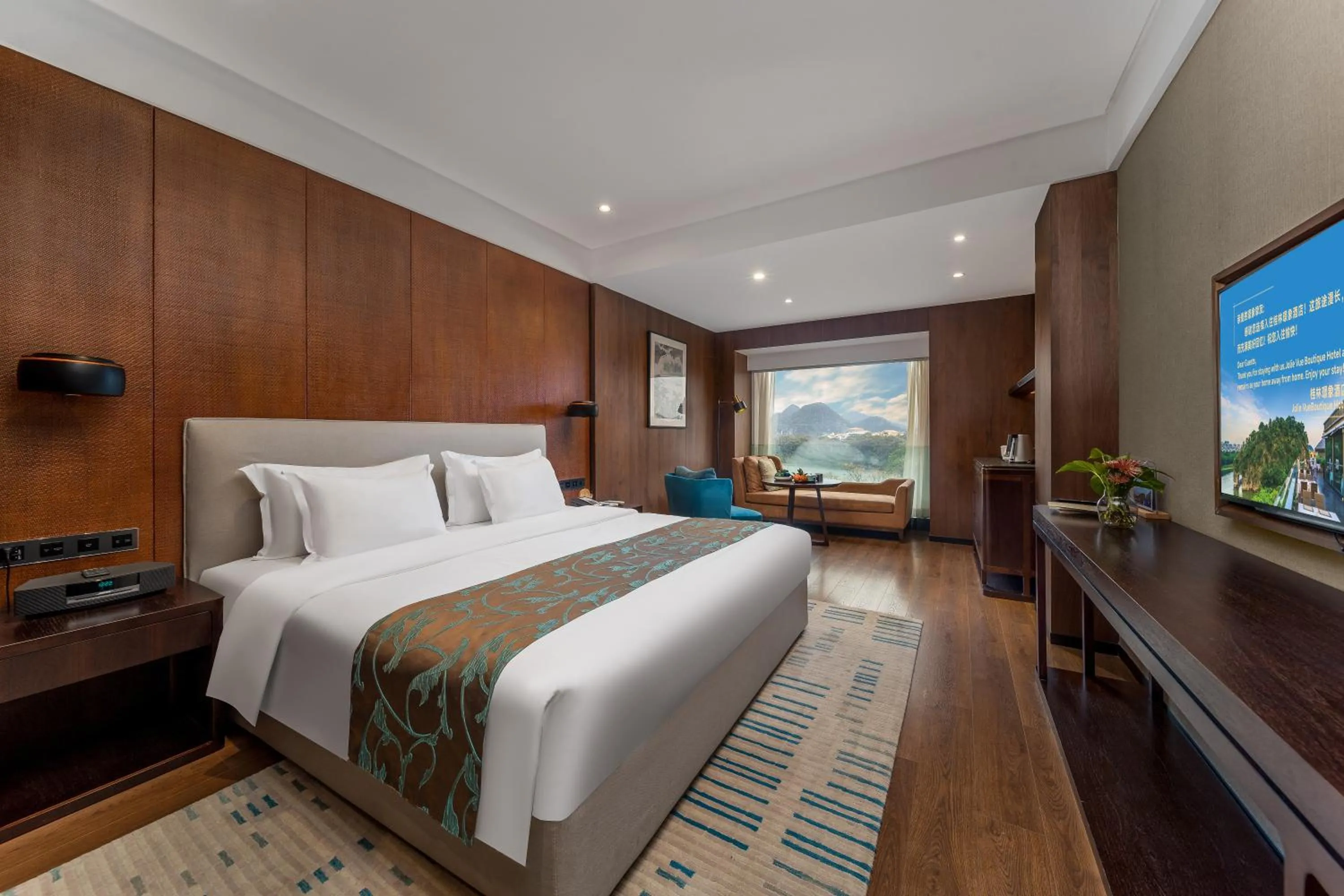 Bed in Jolie Vue Boutique Hotel Guilin (near Elephant Trunk Hill)