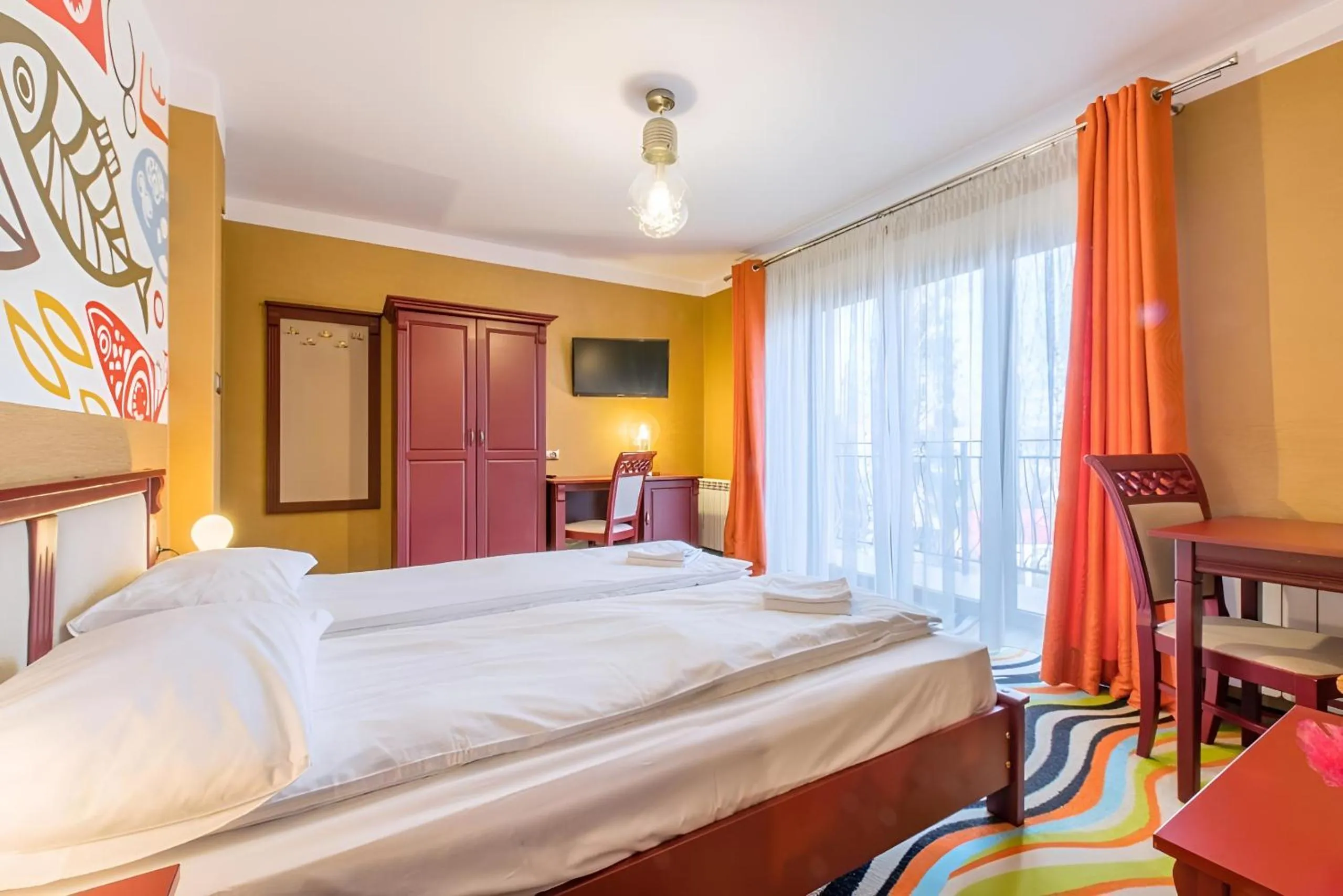 View (from property/room), Bed in Hotel Karolek