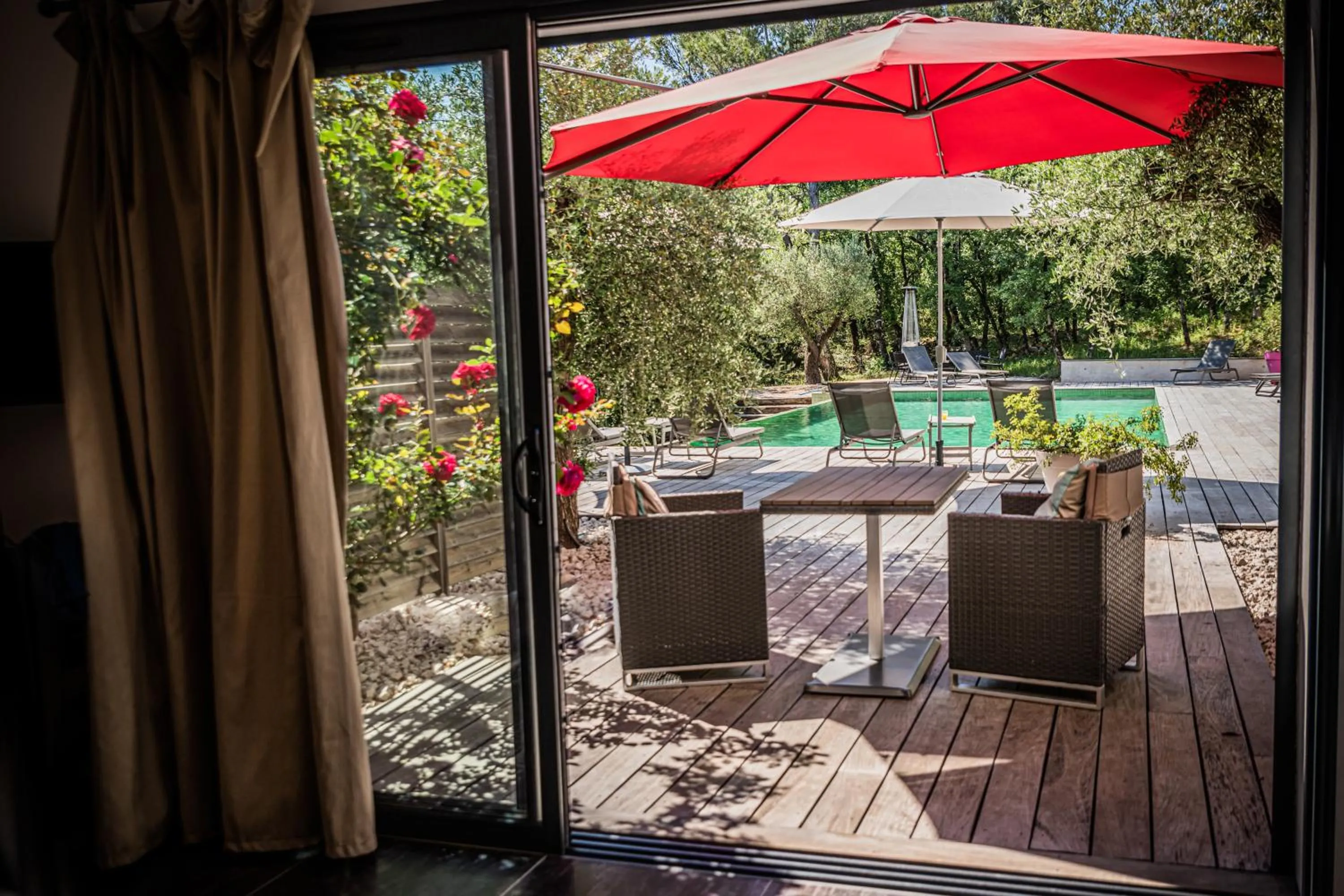 View (from property/room) in Sous les oliviers - Jacuzzi - Studios de standing tout-équipés